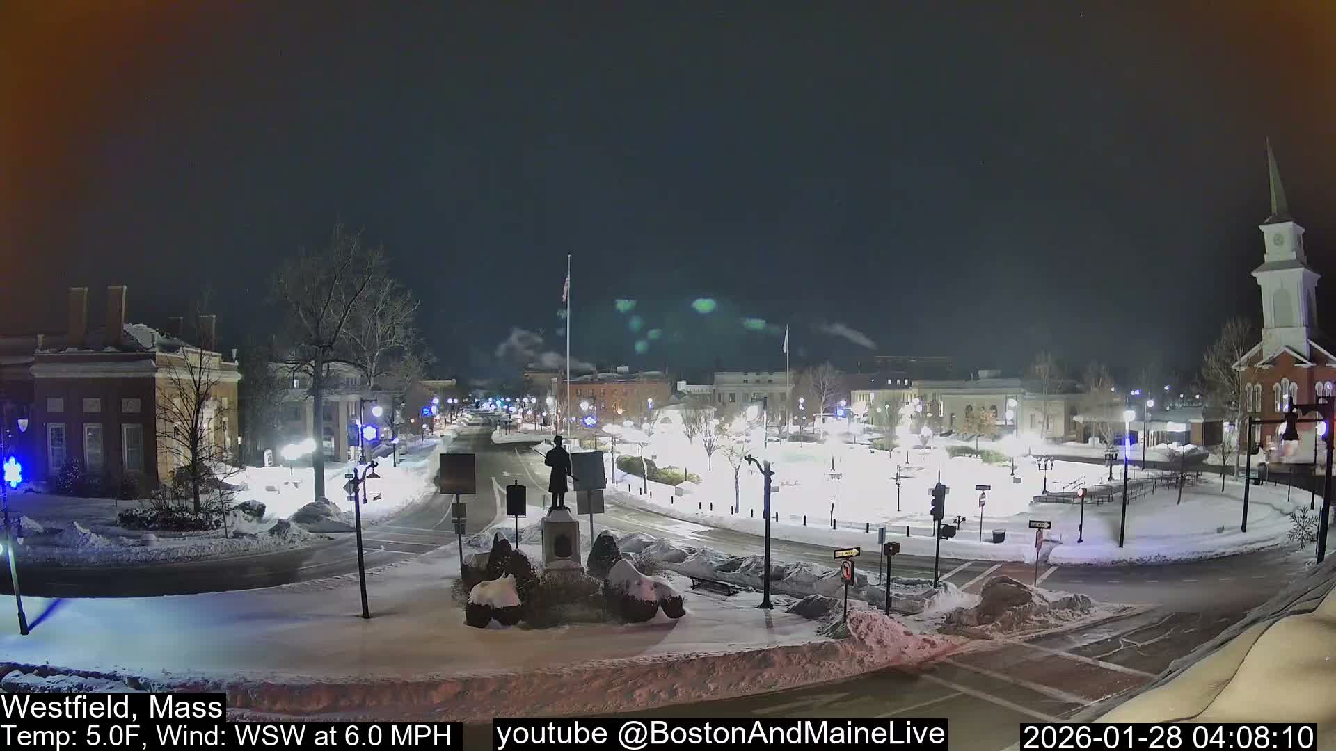 Westfield, Park Square Live  Cam - Westfield, Massachusetts USA
