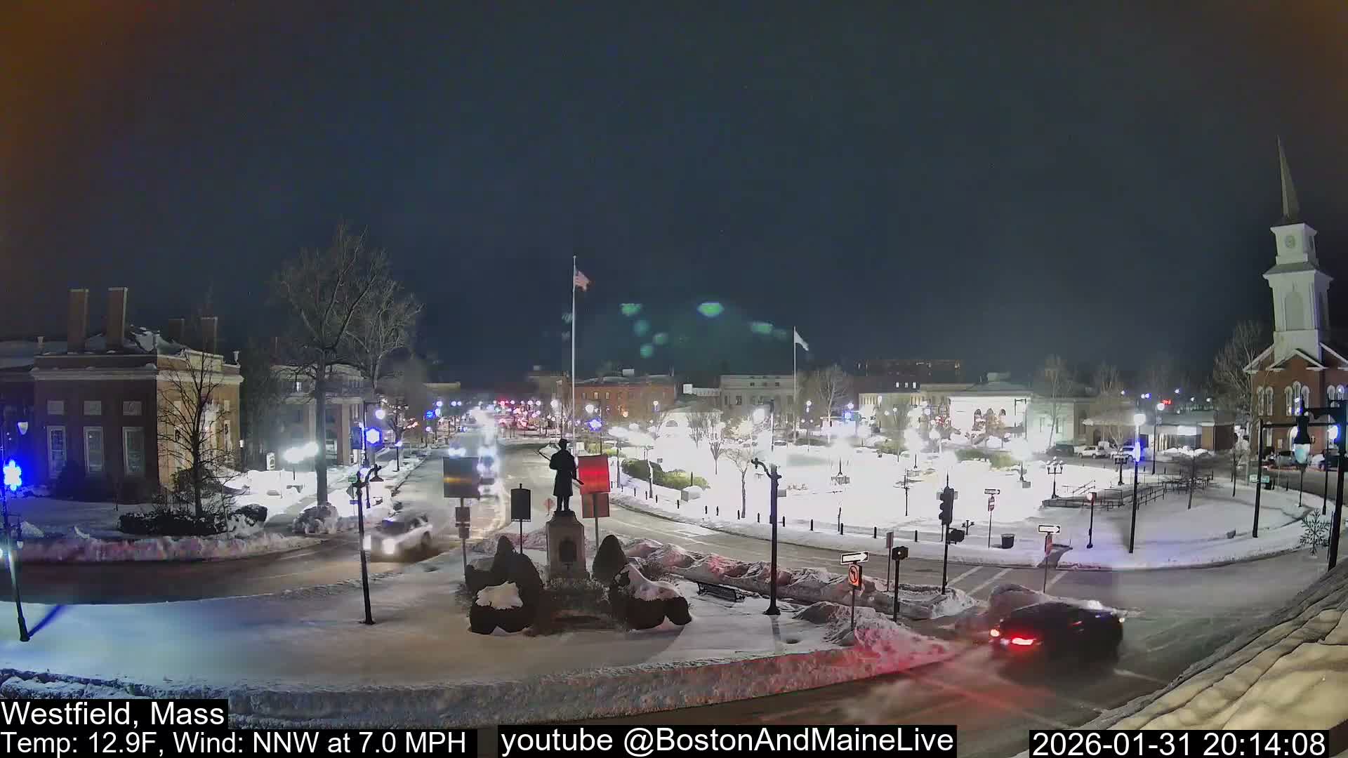 Westfield, Park Square Live  Cam - Westfield, Massachusetts USA