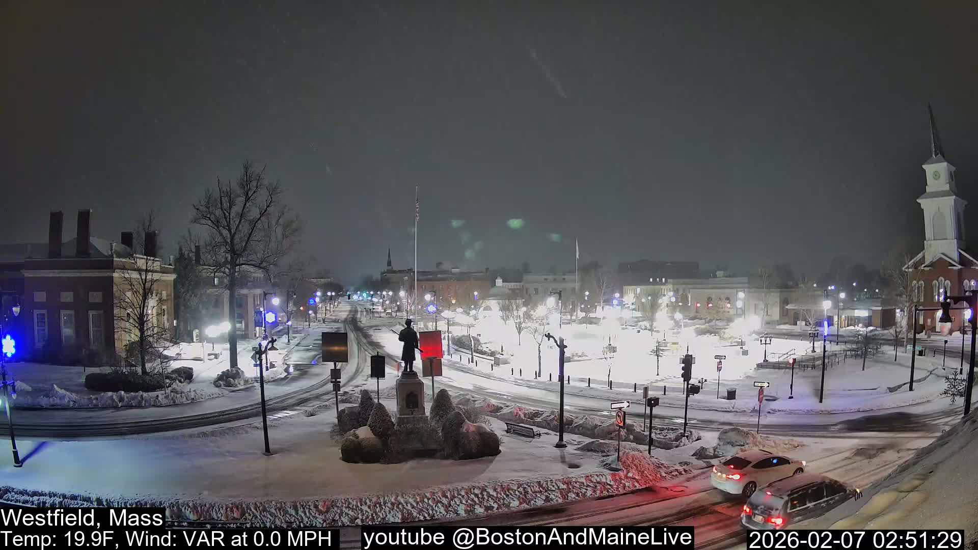 Westfield, Park Square Live  Cam - Westfield, Massachusetts USA