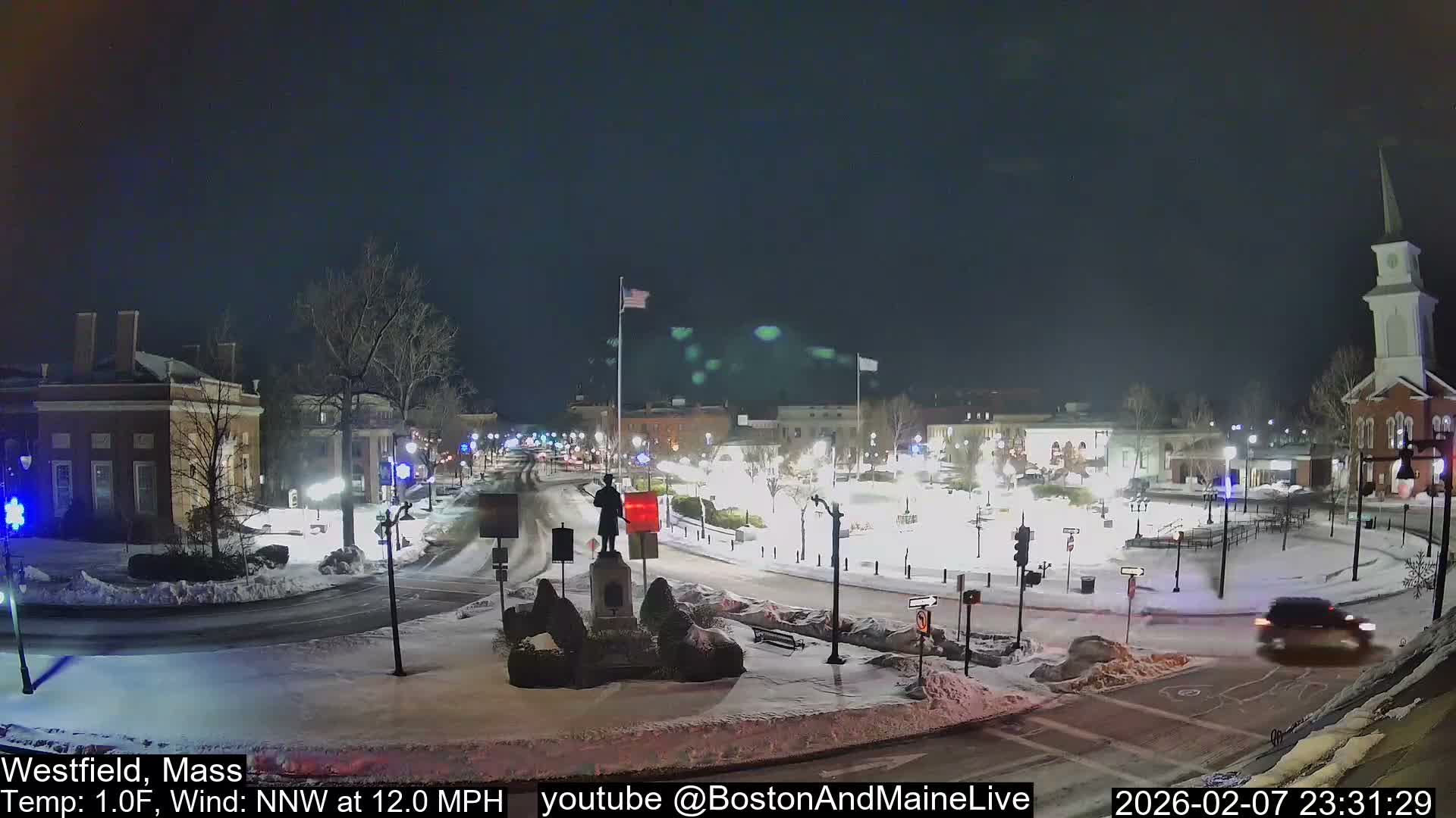 Westfield, Park Square Live  Cam - Westfield, Massachusetts USA