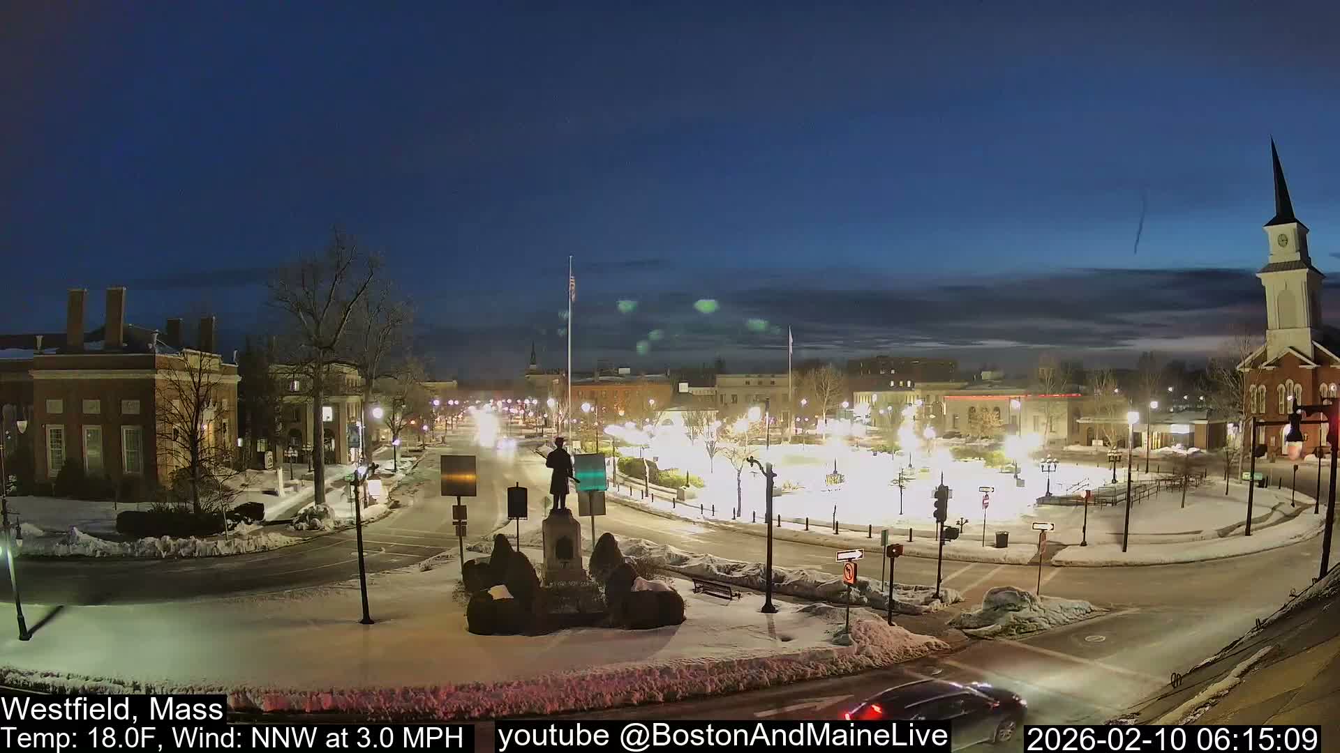 Westfield, Park Square Live  Cam - Westfield, Massachusetts USA