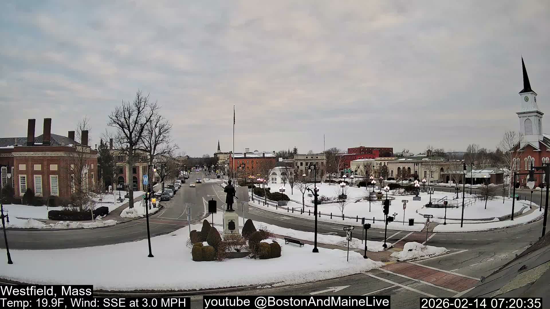 Westfield, Park Square Live  Cam - Westfield, Massachusetts USA
