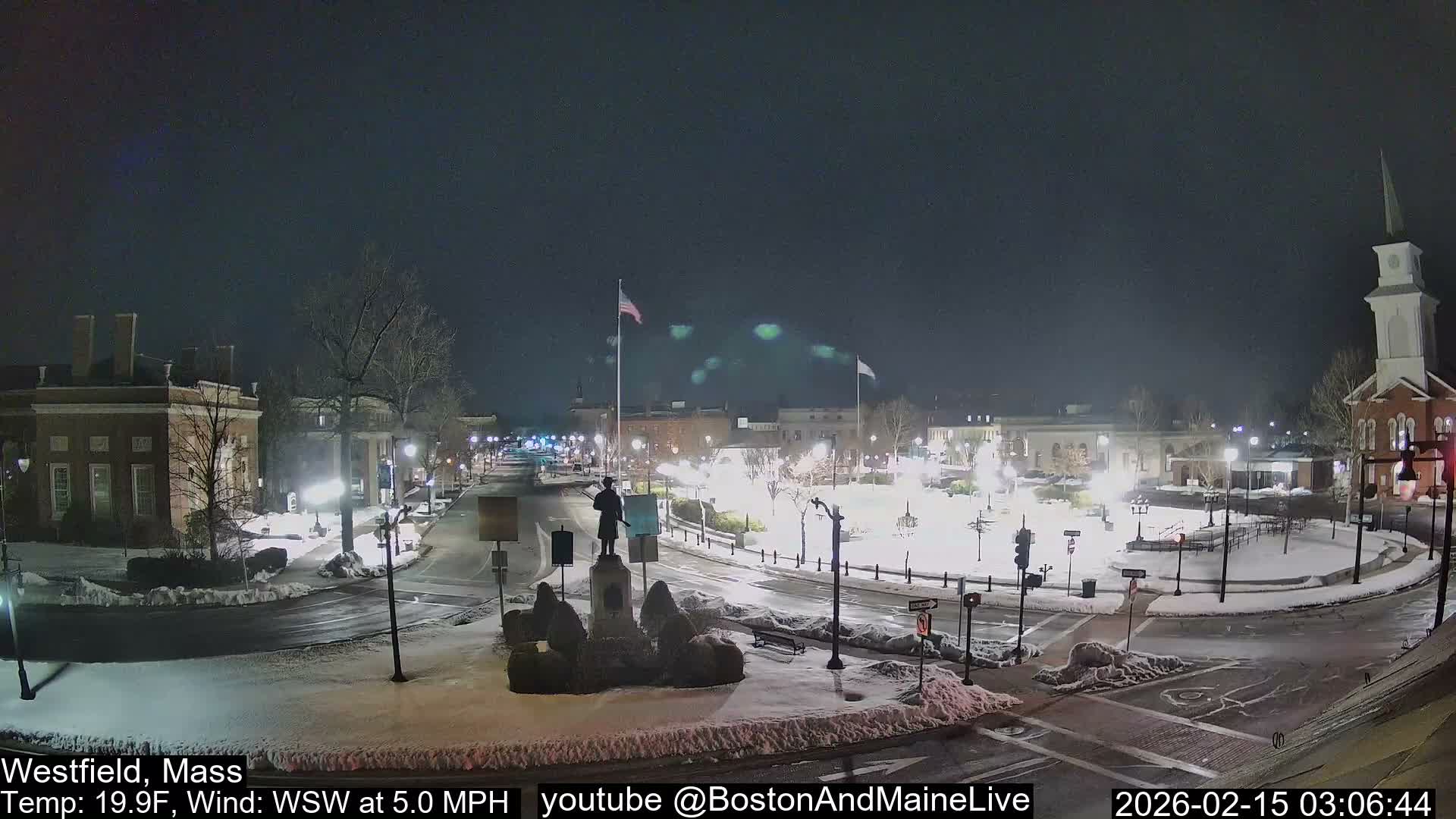 Westfield, Park Square Live  Cam - Westfield, Massachusetts USA