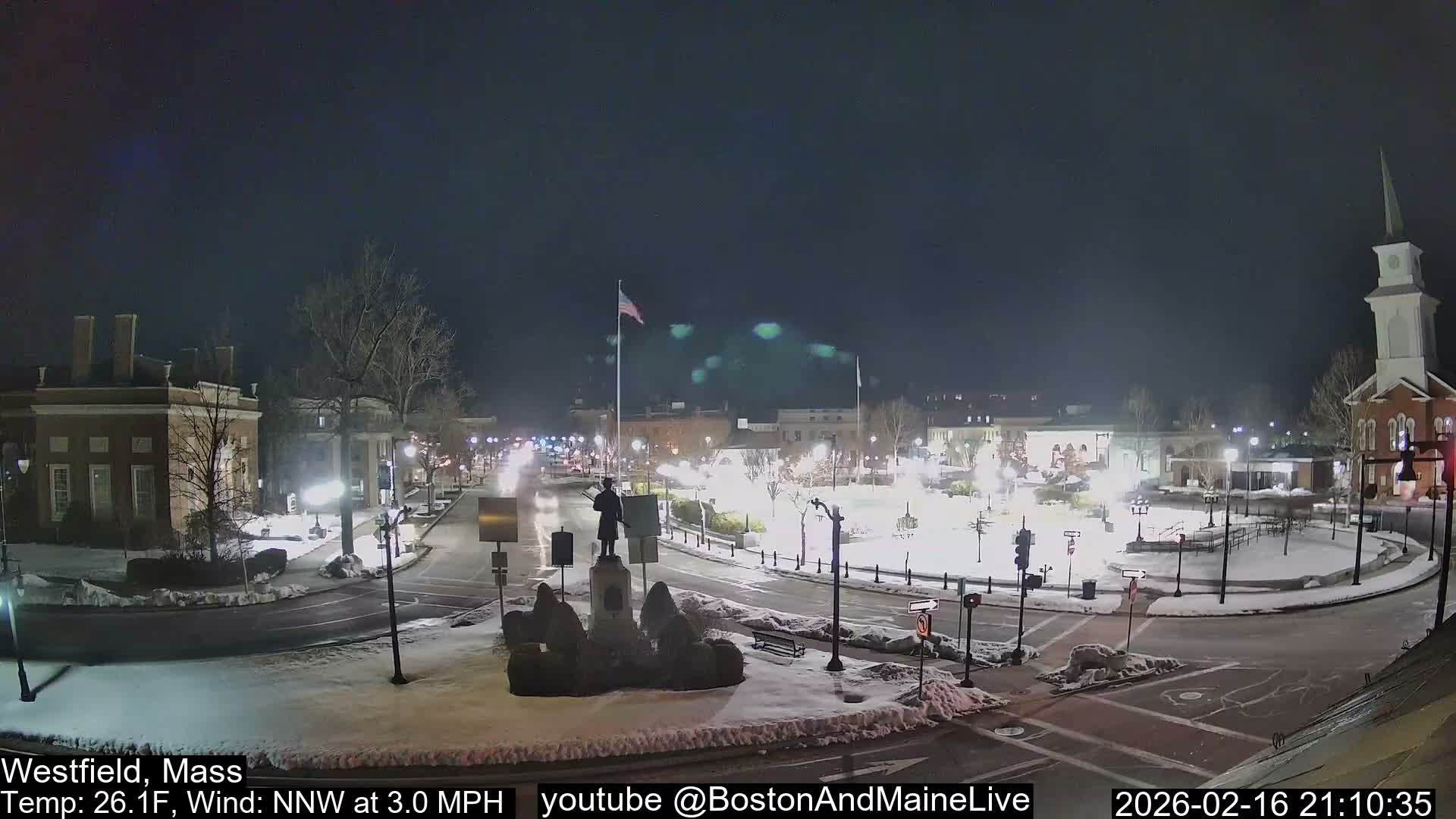 Westfield, Park Square Live  Cam - Westfield, Massachusetts USA