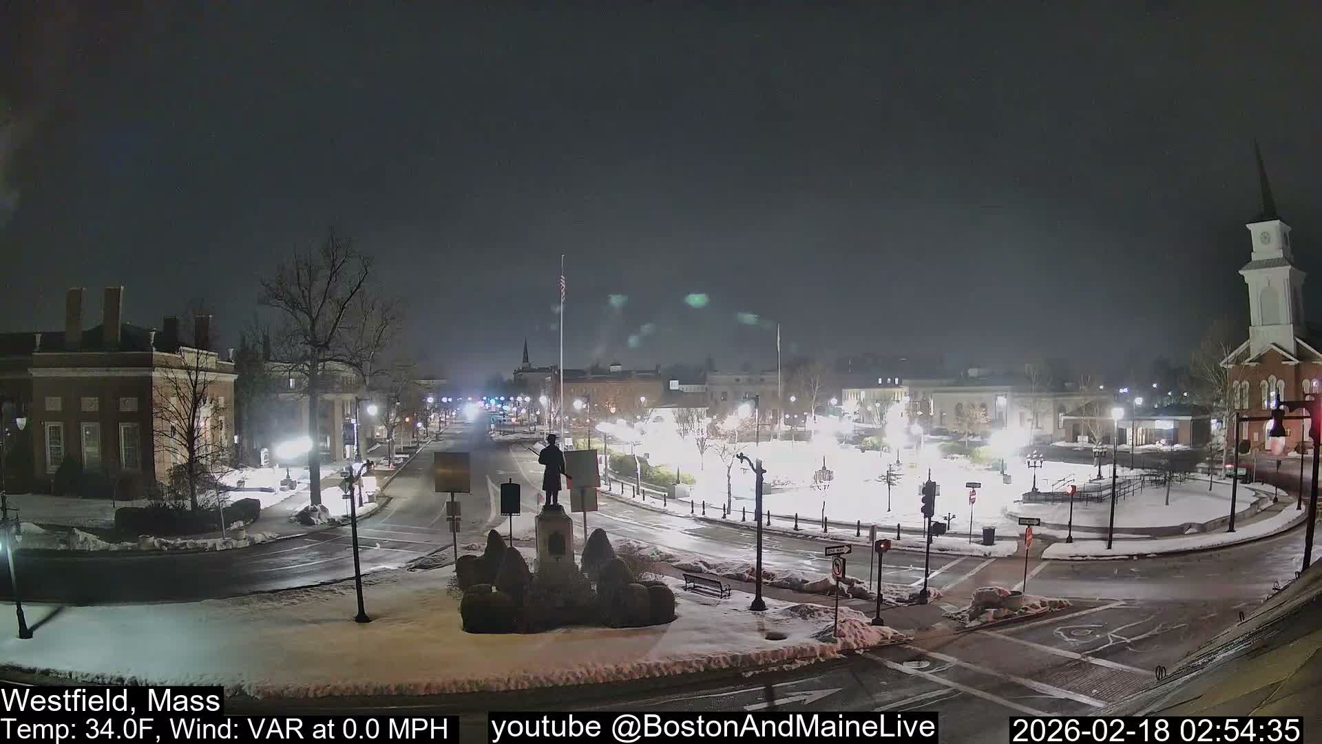 Westfield, Park Square Live  Cam - Westfield, Massachusetts USA