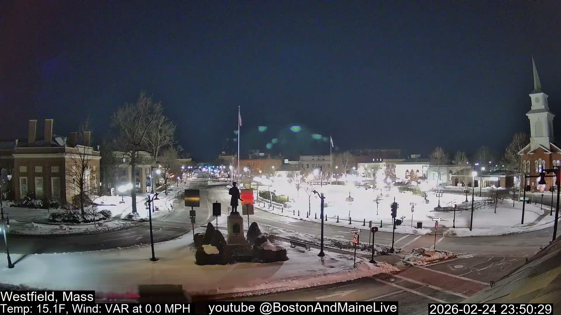 Westfield, Park Square Live  Cam - Westfield, Massachusetts USA
