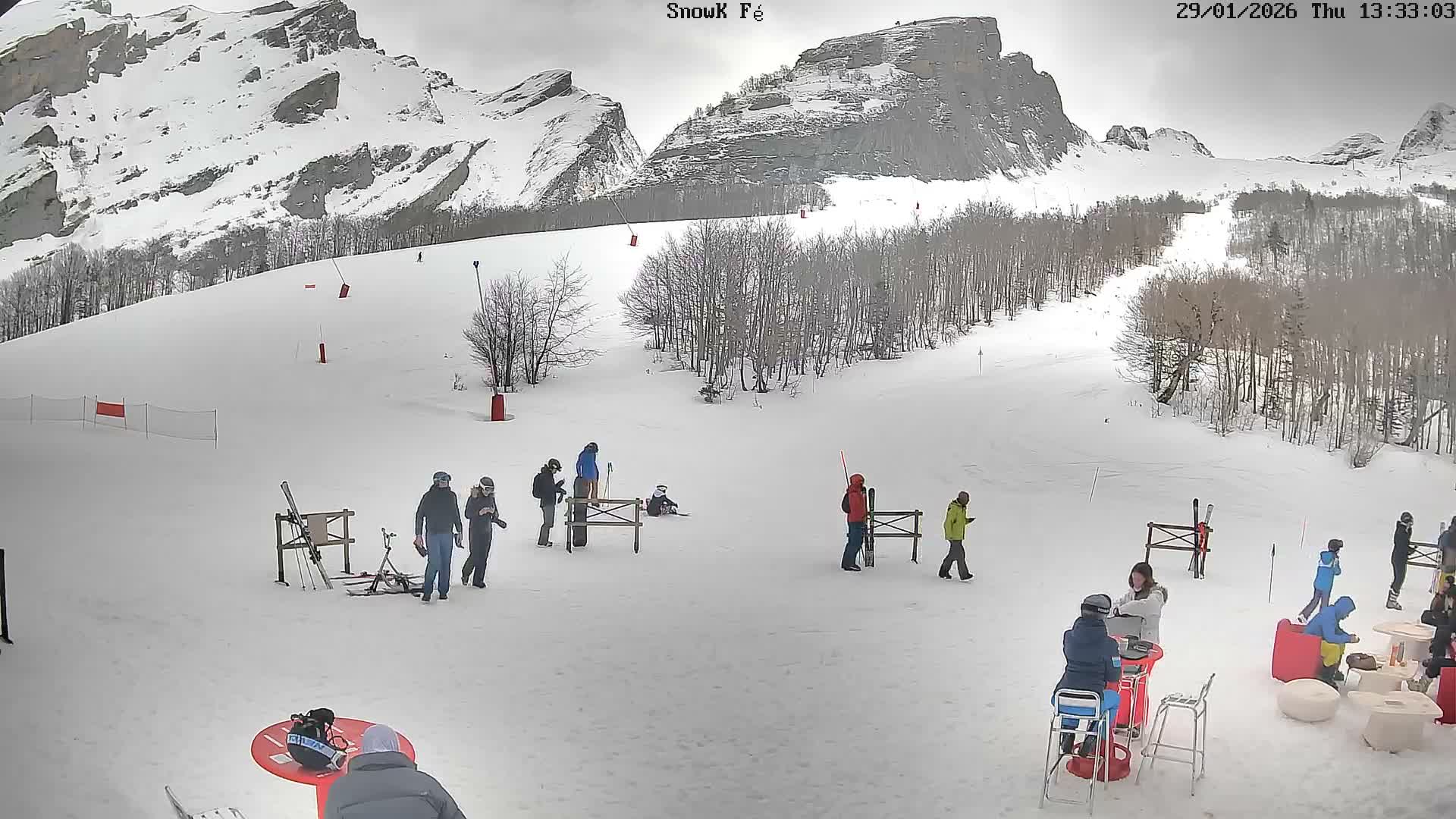 Gourette,  Pyrenees View from Snow K Fé Live Cam - Eaux-Bonnes,  Pyrenees-Atlantiques, Nouvelle-Aquitaine, France