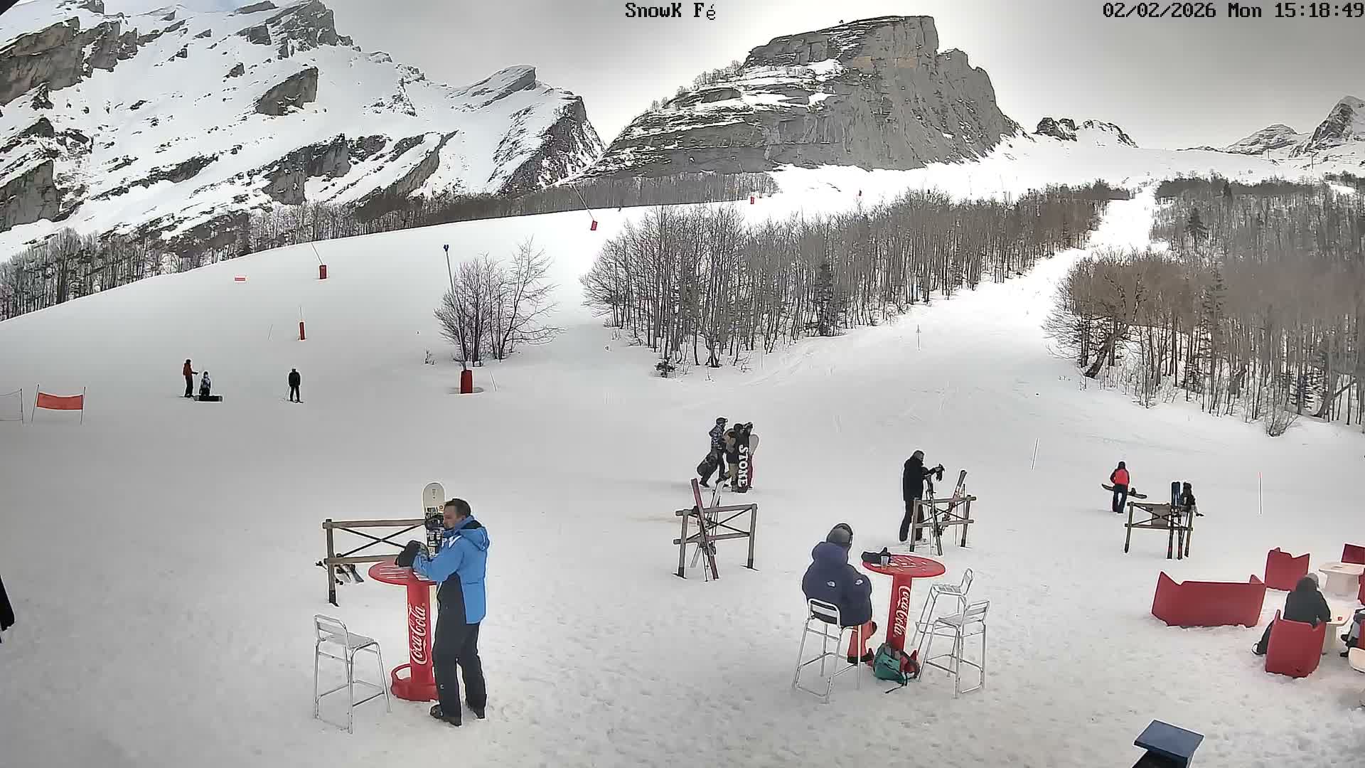 Gourette,  Pyrenees View from Snow K Fé Live Cam - Eaux-Bonnes,  Pyrenees-Atlantiques, Nouvelle-Aquitaine, France
