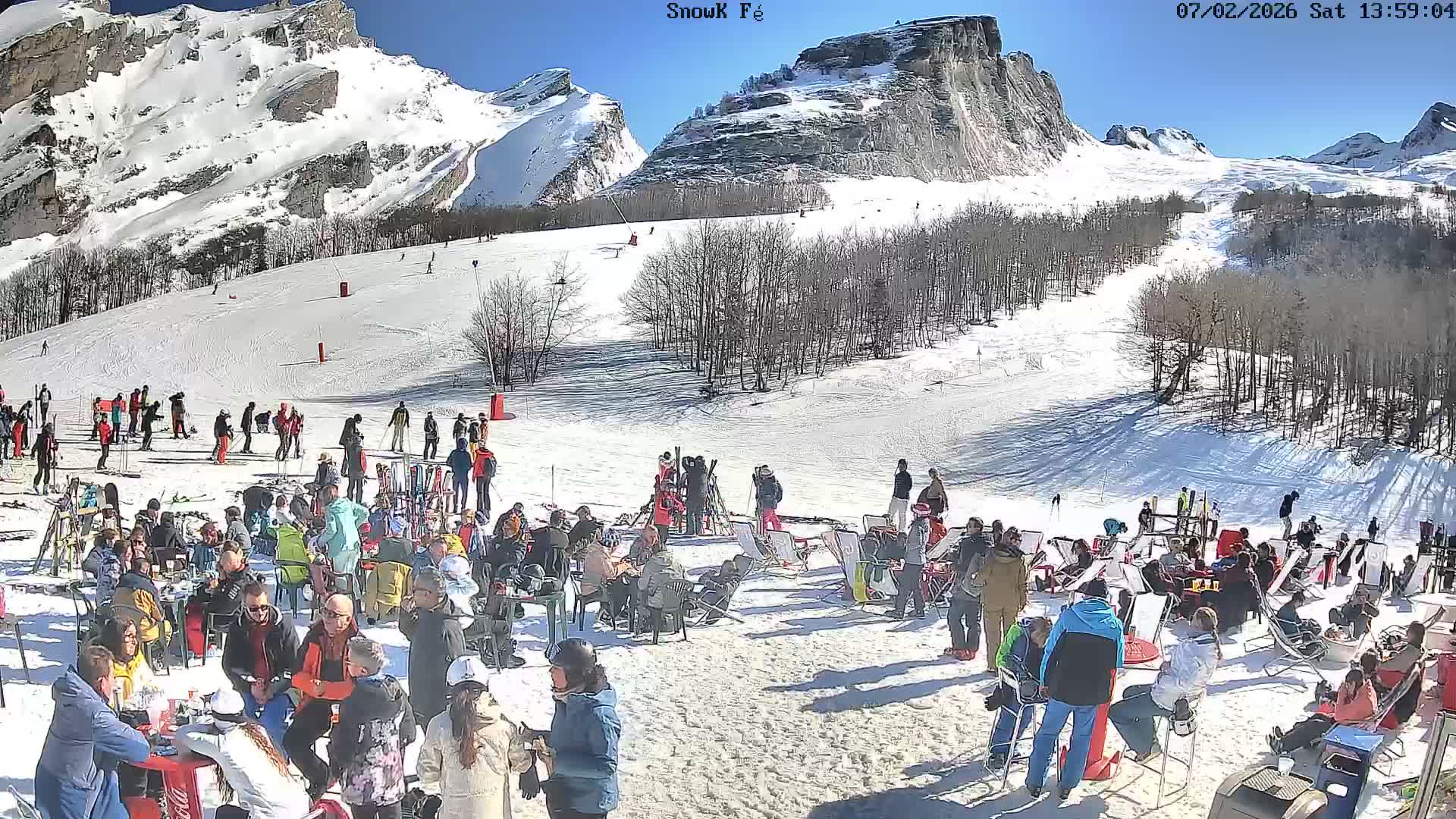 Gourette,  Pyrenees View from Snow K Fé Live Cam - Eaux-Bonnes,  Pyrenees-Atlantiques, Nouvelle-Aquitaine, France