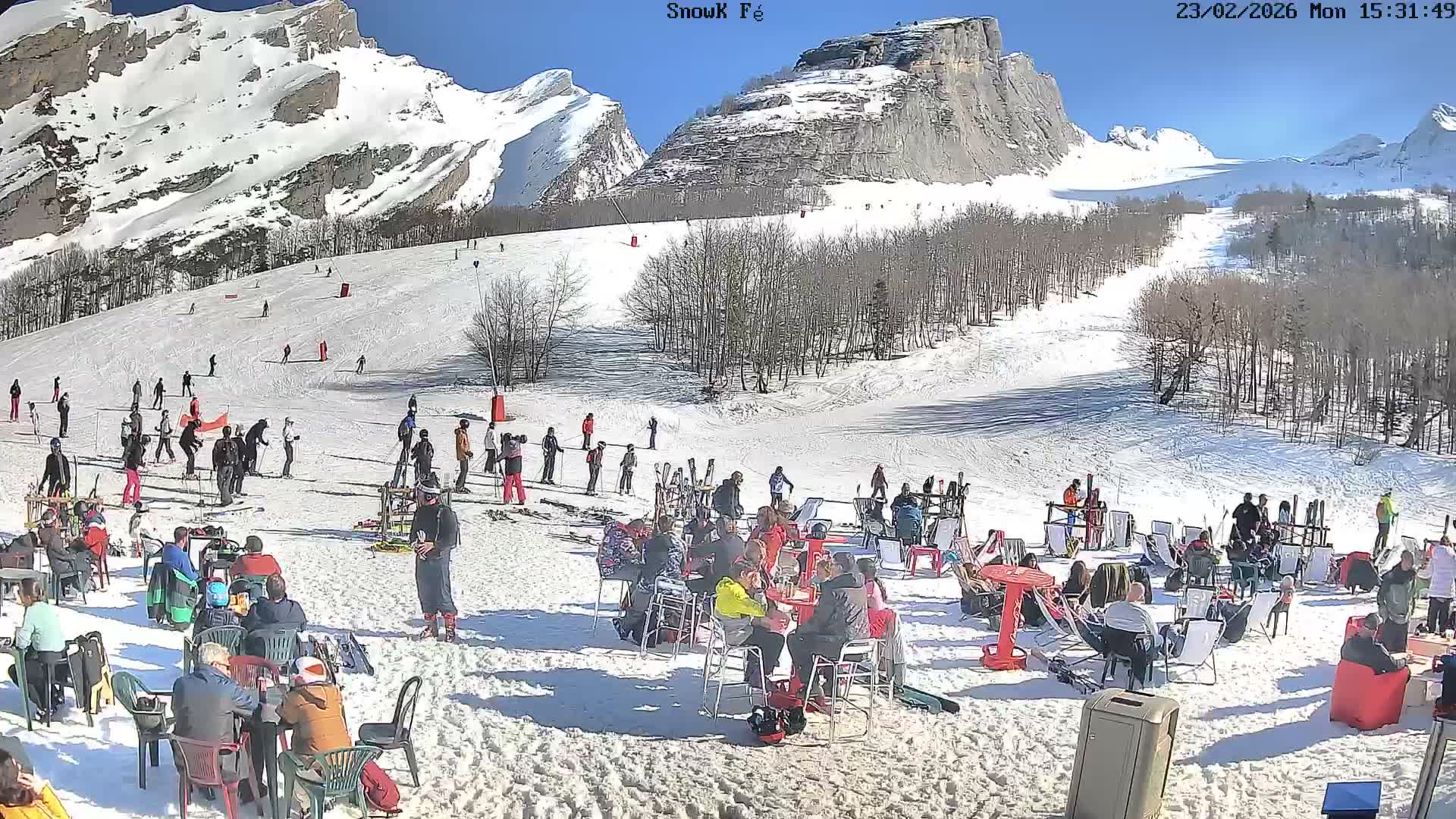 Gourette,  Pyrenees View from Snow K Fé Live Cam - Eaux-Bonnes,  Pyrenees-Atlantiques, Nouvelle-Aquitaine, France