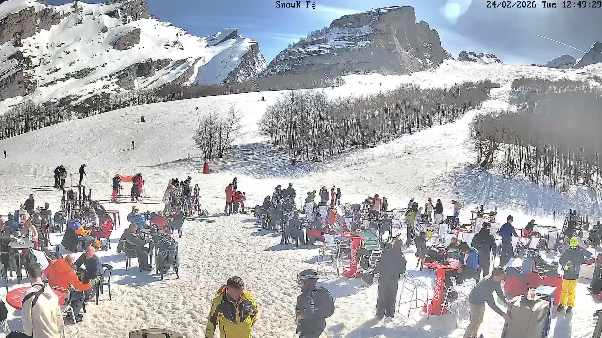 Gourette,  Pyrenees View from Snow K Fé Live Cam - Eaux-Bonnes,  Pyrenees-Atlantiques, Nouvelle-Aquitaine, France