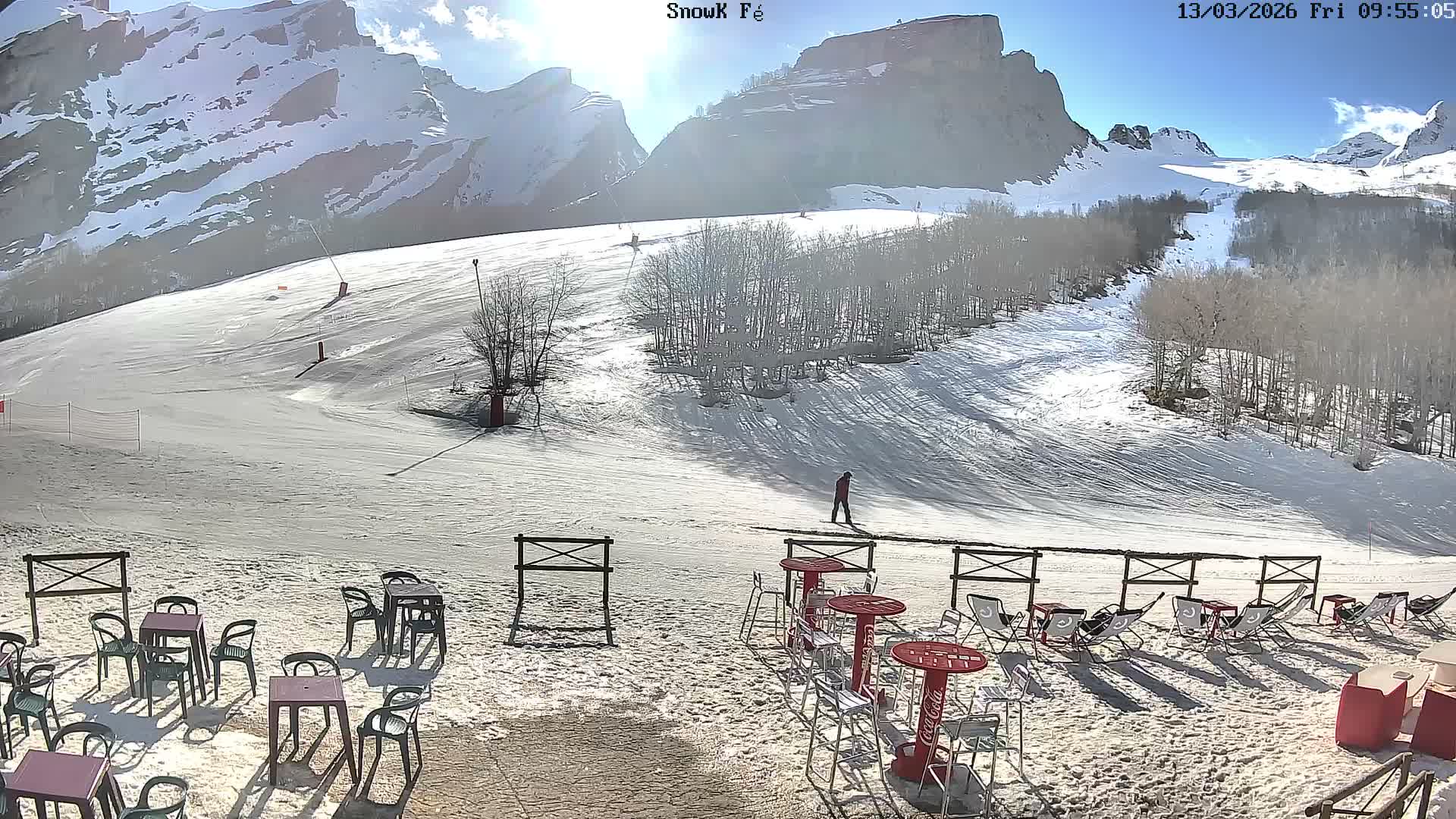 Gourette,  Pyrenees View from Snow K Fé Live Cam - Eaux-Bonnes,  Pyrenees-Atlantiques, Nouvelle-Aquitaine, France