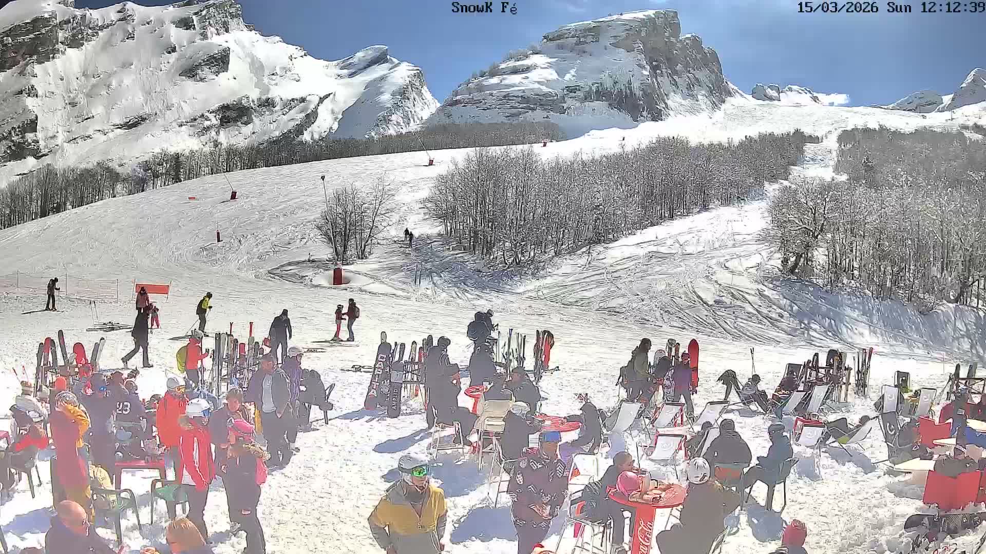 Gourette,  Pyrenees View from Snow K Fé Live Cam - Eaux-Bonnes,  Pyrenees-Atlantiques, Nouvelle-Aquitaine, France