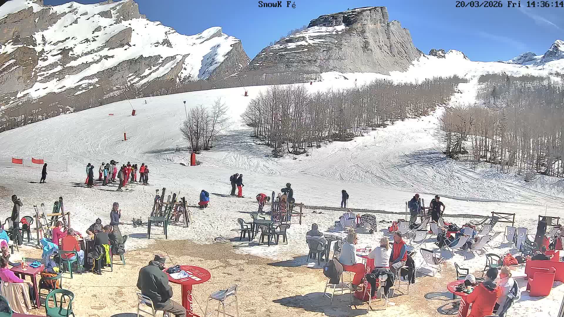 Gourette,  Pyrenees View from Snow K Fé Live Cam - Eaux-Bonnes,  Pyrenees-Atlantiques, Nouvelle-Aquitaine, France