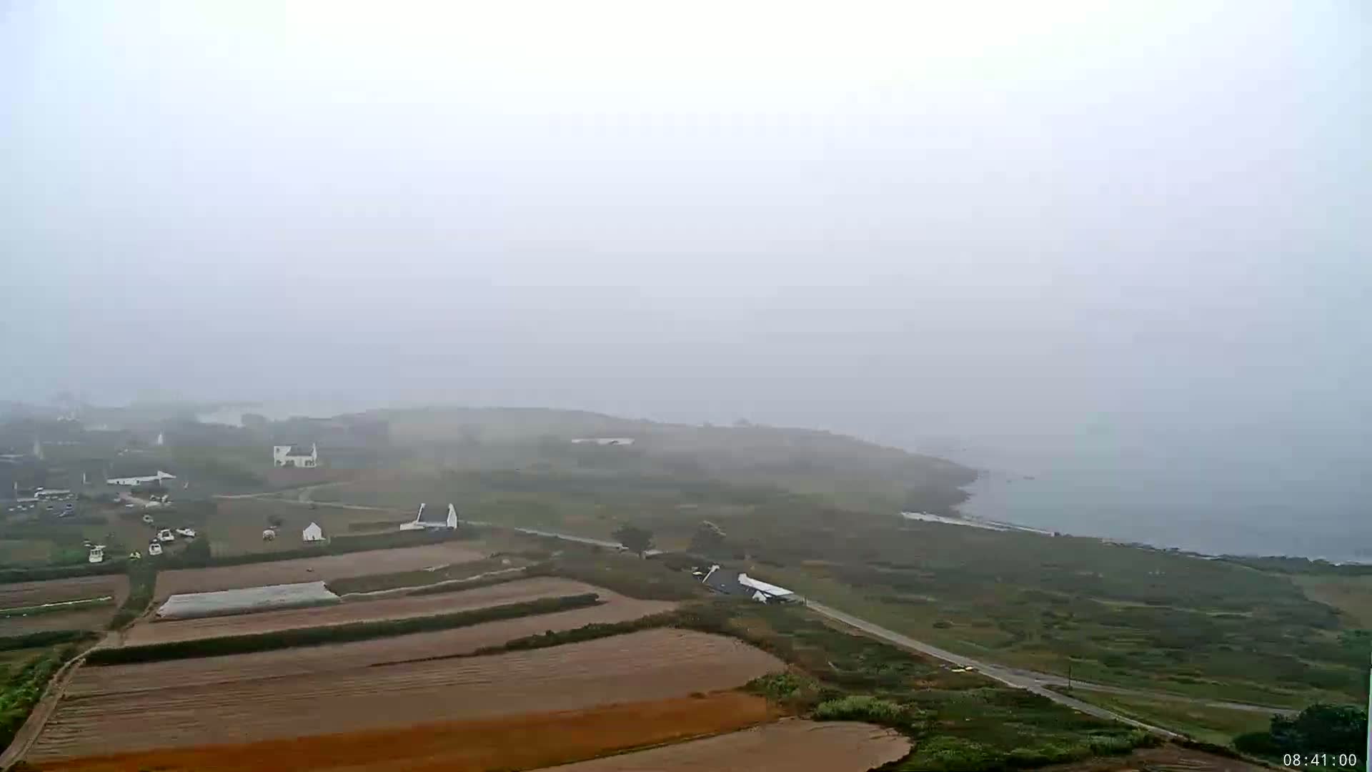 Ile de Batz Island & French Mainland Skyline View Live Cam - Morlaix, Finistère, Bretagne, France
