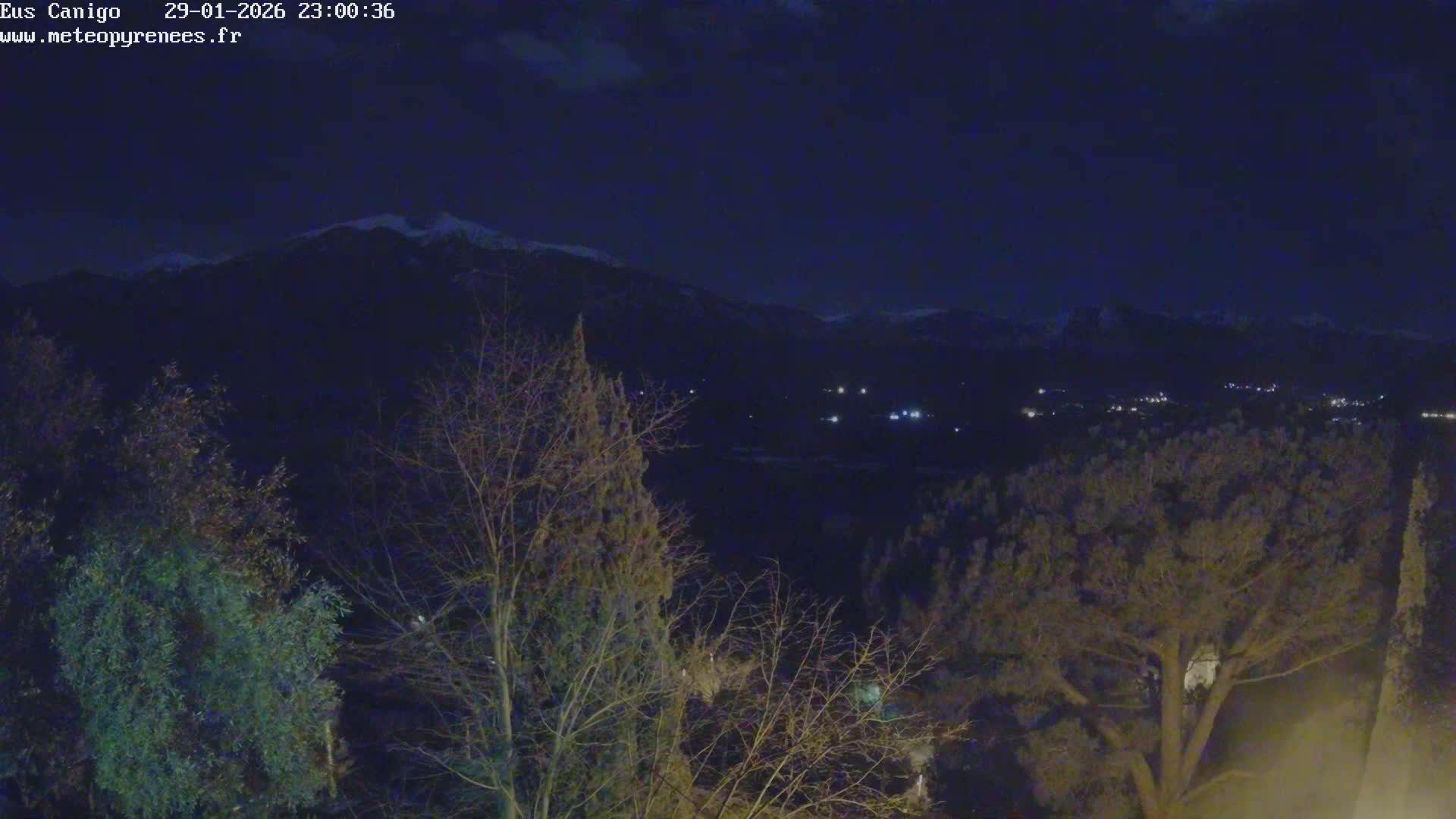 Eus Village & Prades City Skyline & Canigo Mountain View Live Cam - Prades, Pyrenees-Orientales, Occitanie, France