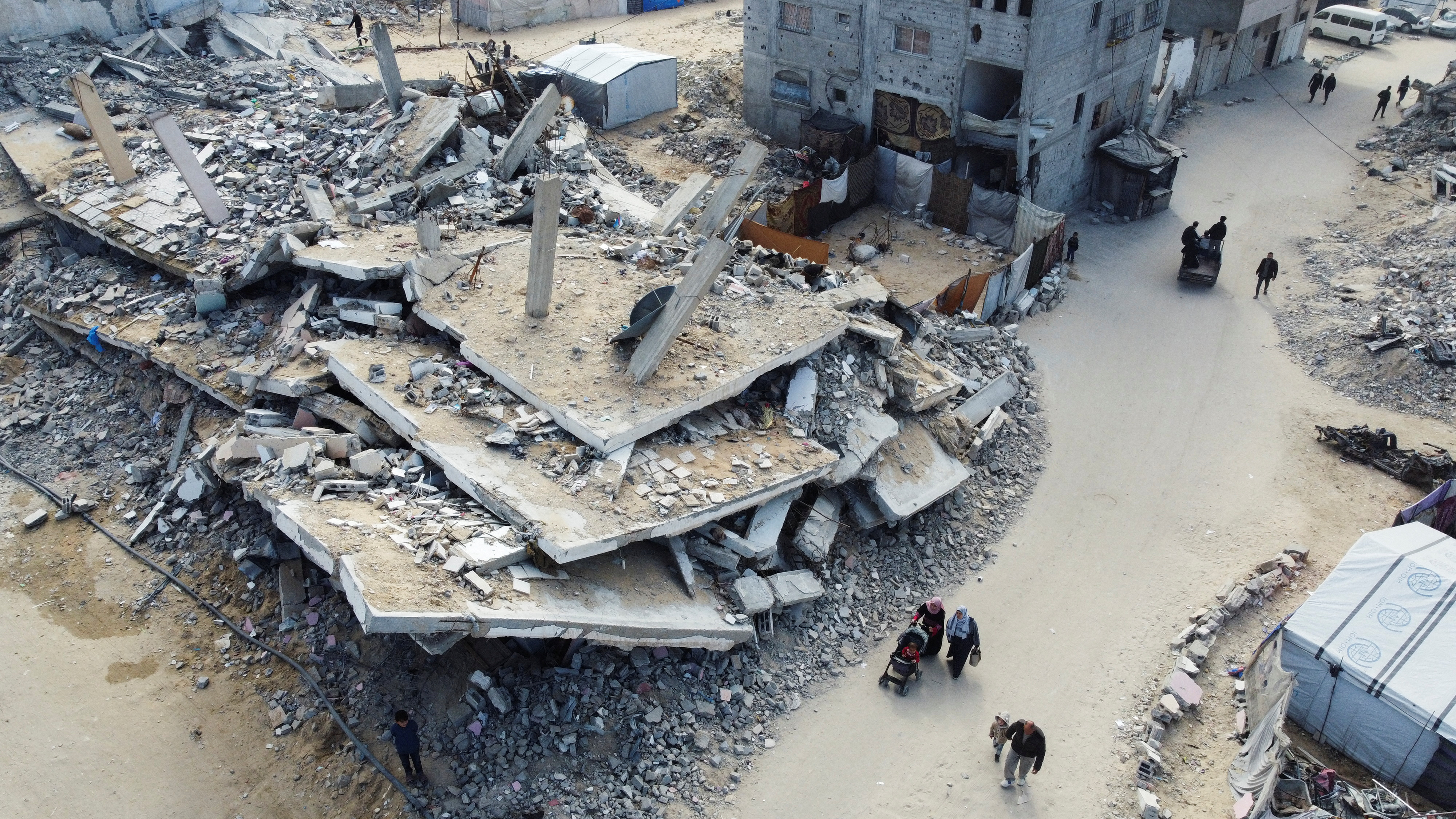Gaza Destruction: Rare Aerial Views of Displacement and Damage