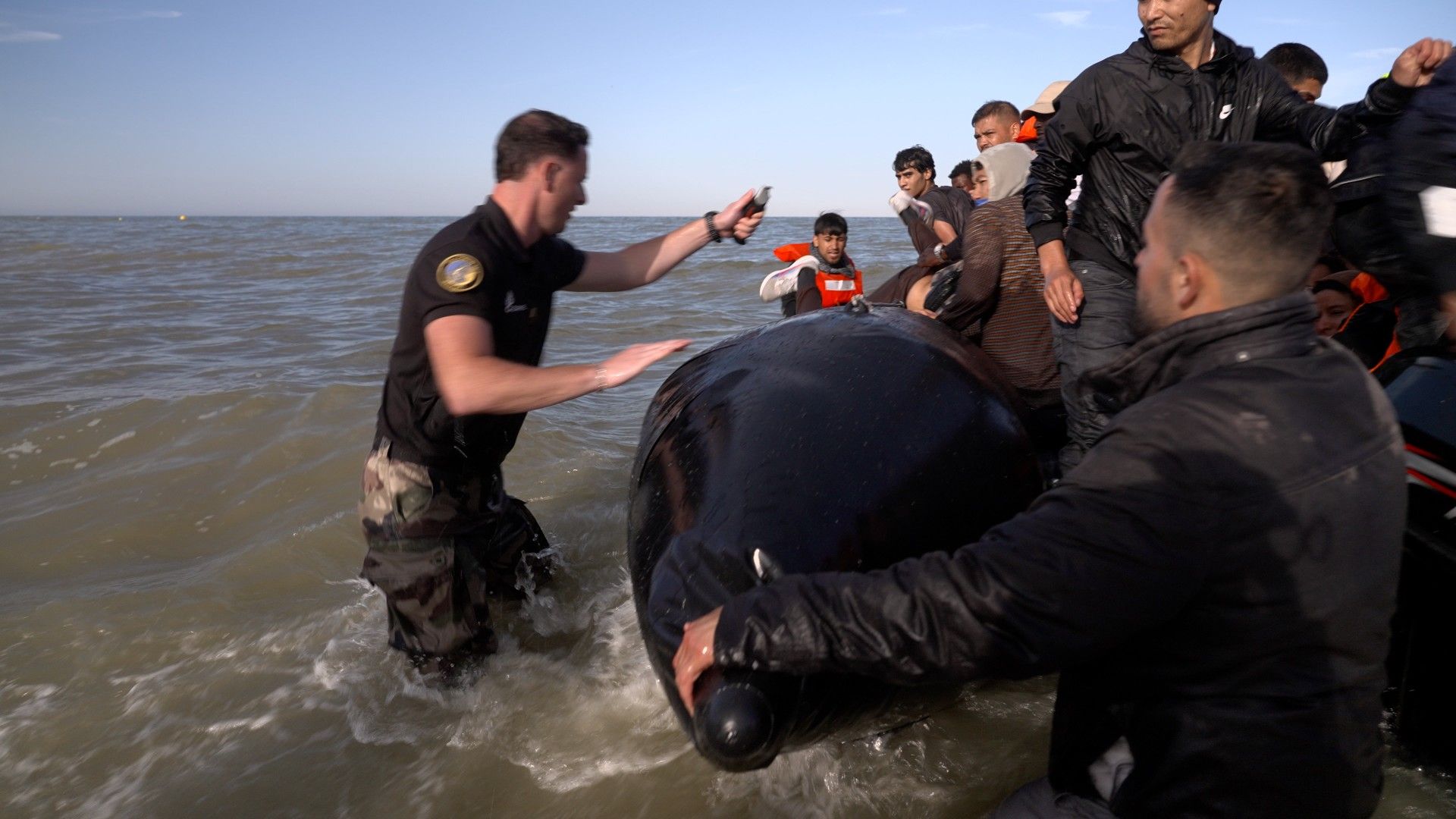 French Police Halt Migrant Boat to UK: Beach Intervention