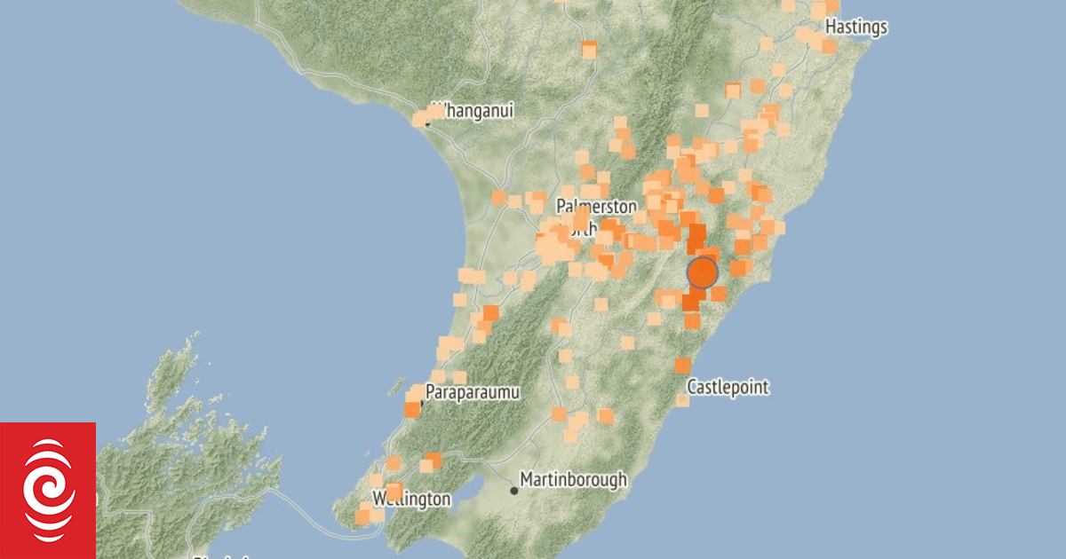 4.8 Magnitude Earthquake Hits Tararua District, New Zealand Near Pongaroa | Over 400 Report Feeling Tremor