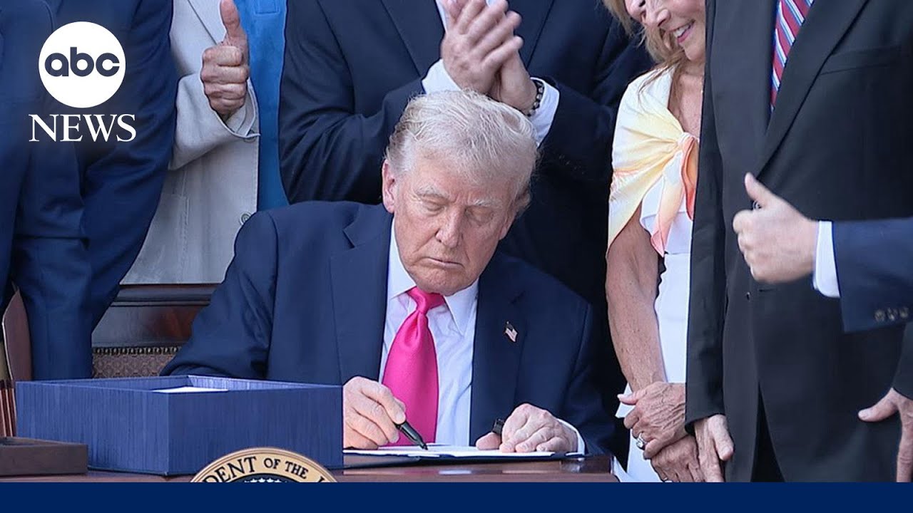 Trump Signs Spending Bill During White House 4th of July Celebration