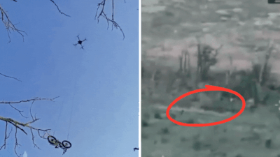 Ukrainian Soldier's Daring Escape: E-Bike Delivered by Drone Under Fire