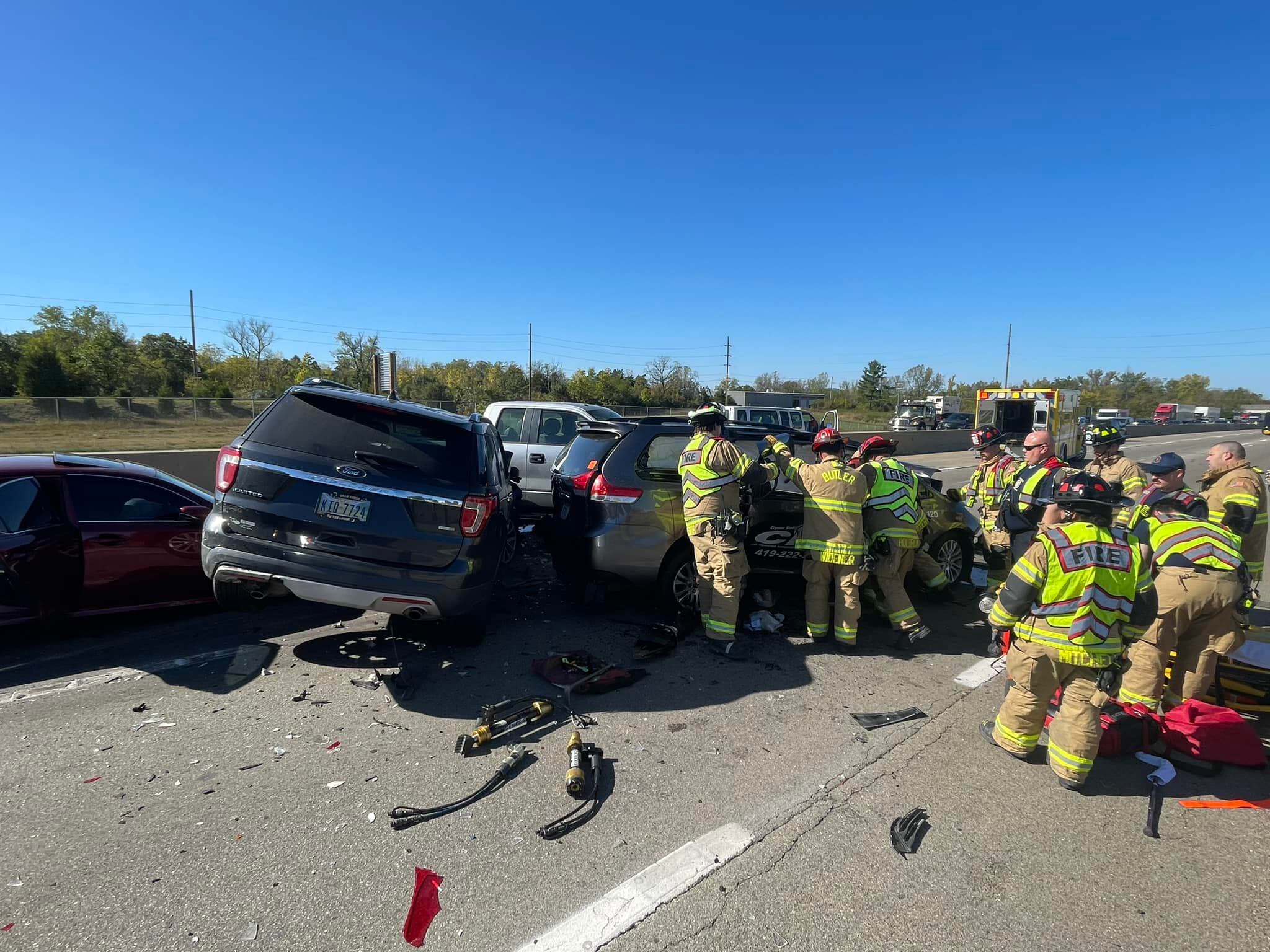 Multiple Injuries Reported in 6-Vehicle Crash on I-75, Montgomery County
