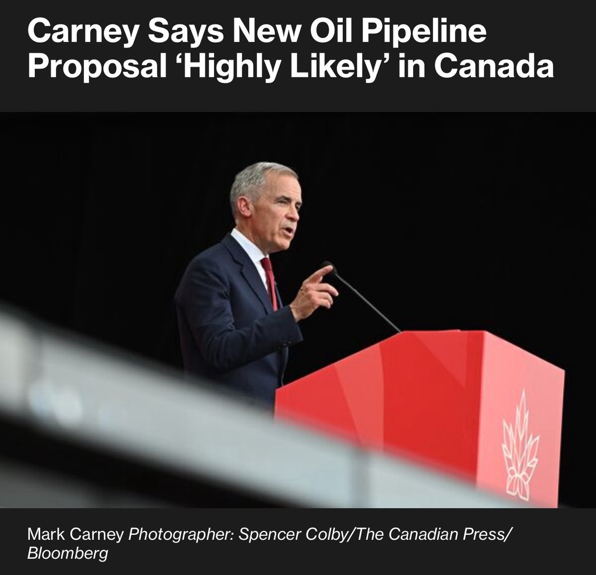 Canada Likely to Approve New Oil Pipeline Project: Carney Interview