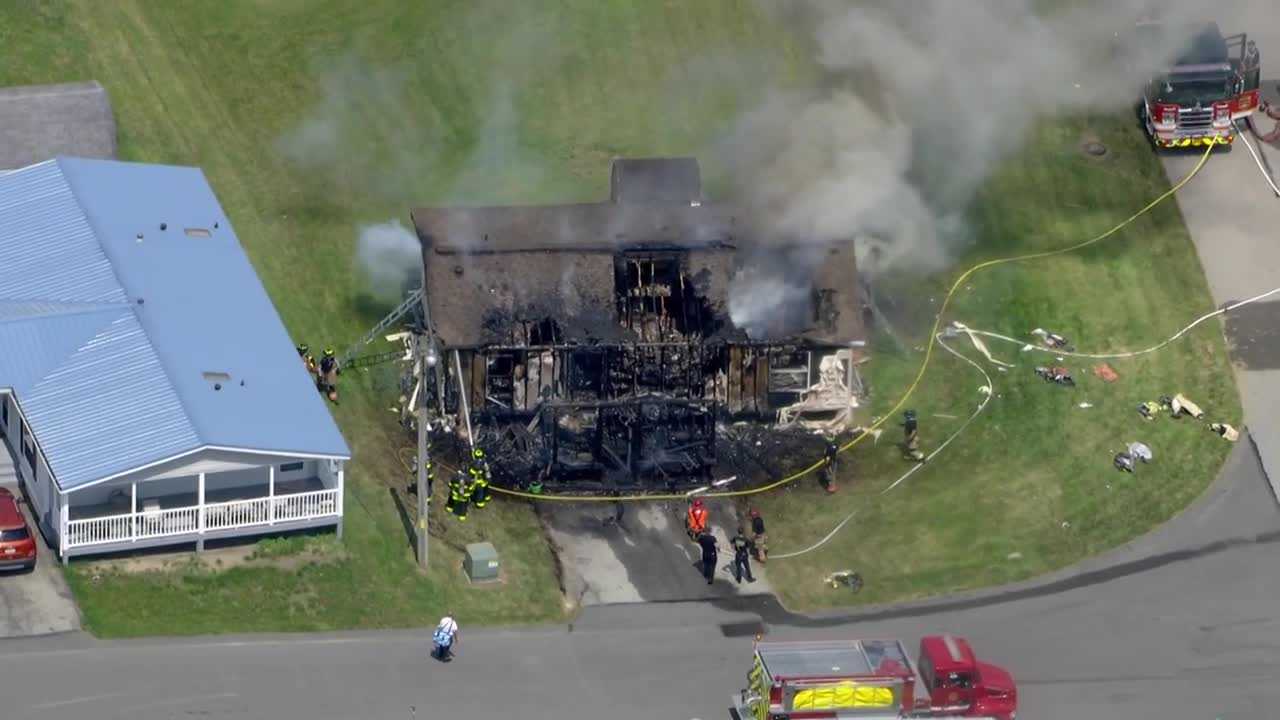 Fire Engulfs Auto Repair Shop and Home in Washington County
