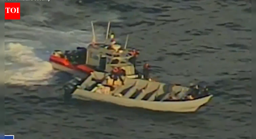 US coast guard snipes drug boat from chopper; seizes 20,000 pounds of cocaine - watch