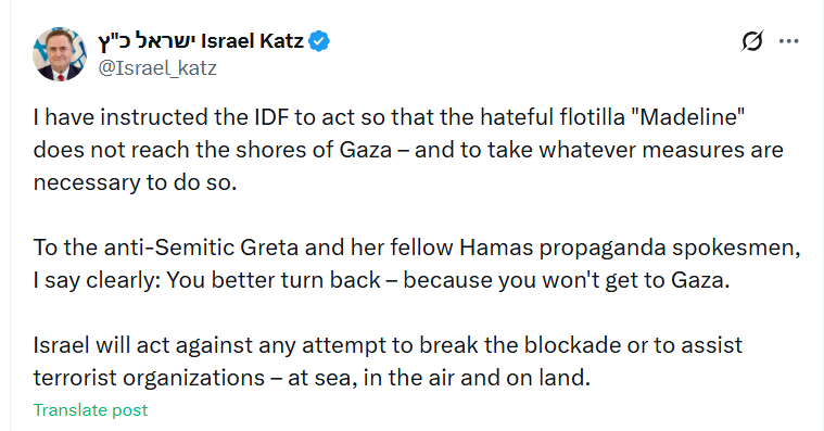 Israel Warns Greta Thunberg on Gaza-Bound Yacht: Potential Confrontation
