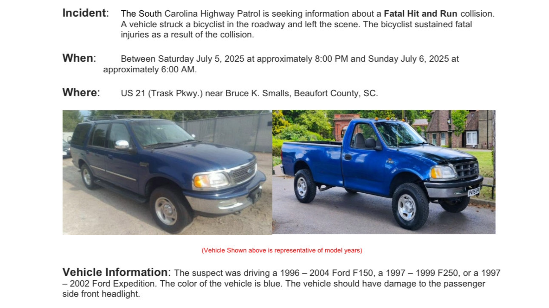 Two Pedestrians Killed in Separate Highway 21 Accidents