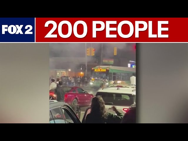Detroit Street Takeover: Car Set Ablaze, Multiple Arrests Made