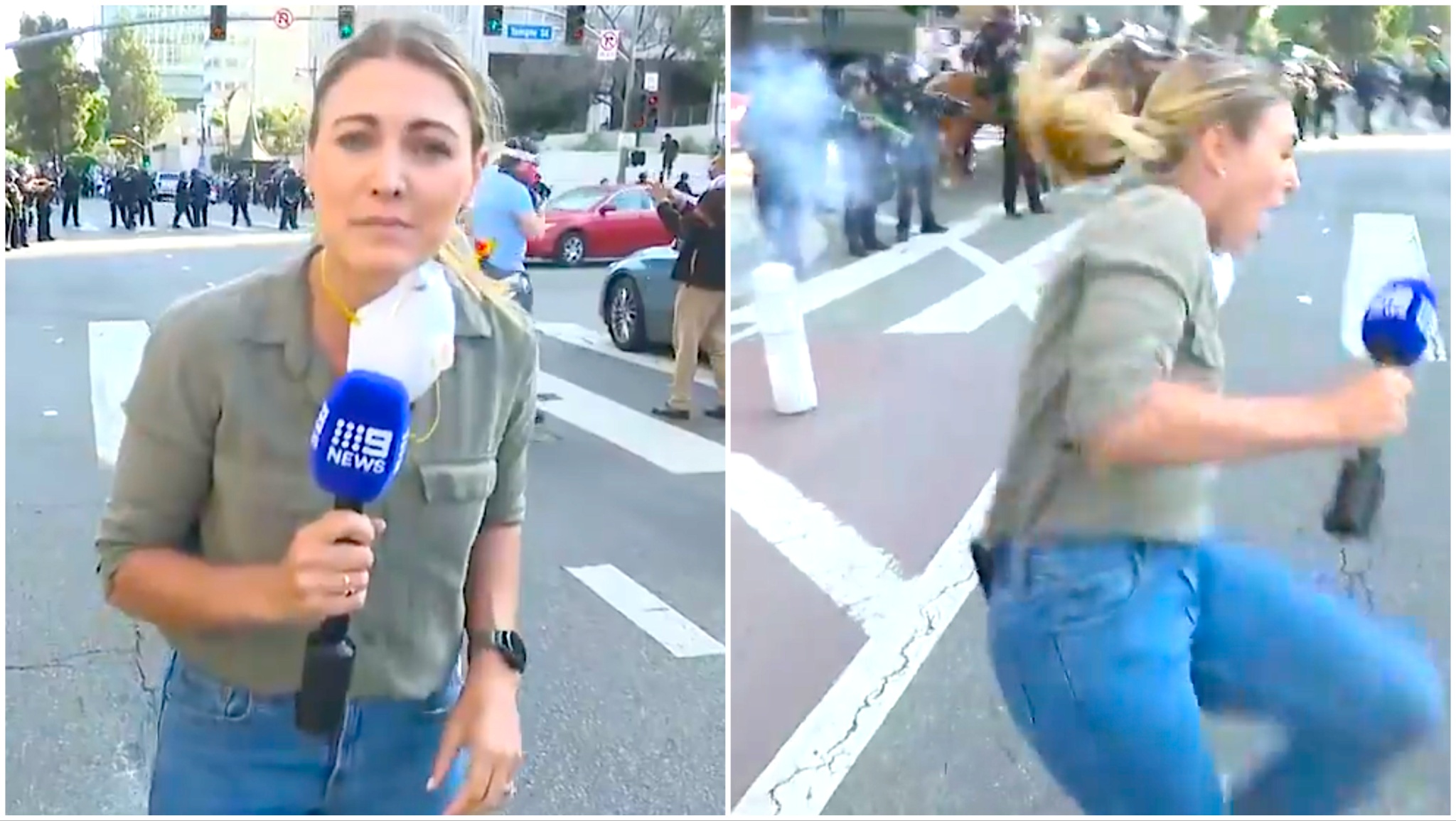 Australian Reporter Lauren Tomasi Struck by Rubber Bullet During L.A. Protests
