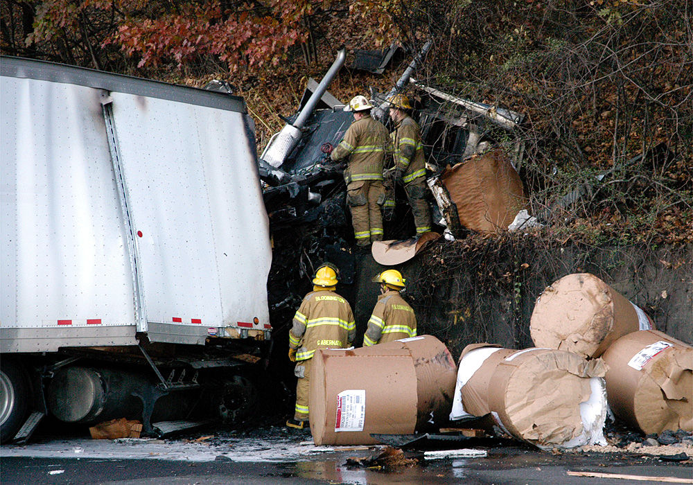 Driver Injured in Tanker Truck Rollover Accident in Frankfort