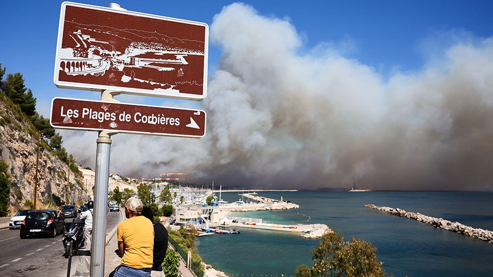 Marseille Wildfire: Thousands of Firefighters Battle Blaze Near City, France
