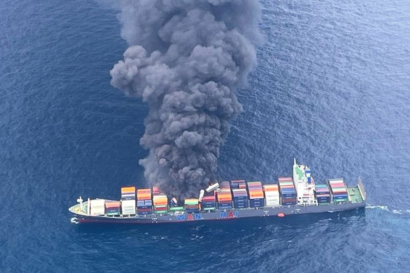 Indian Coast Guard Battles Container Ship Fire off Kerala Coast