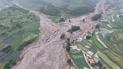 China Floods: Aerial Footage Reveals Devastation in Gansu Province