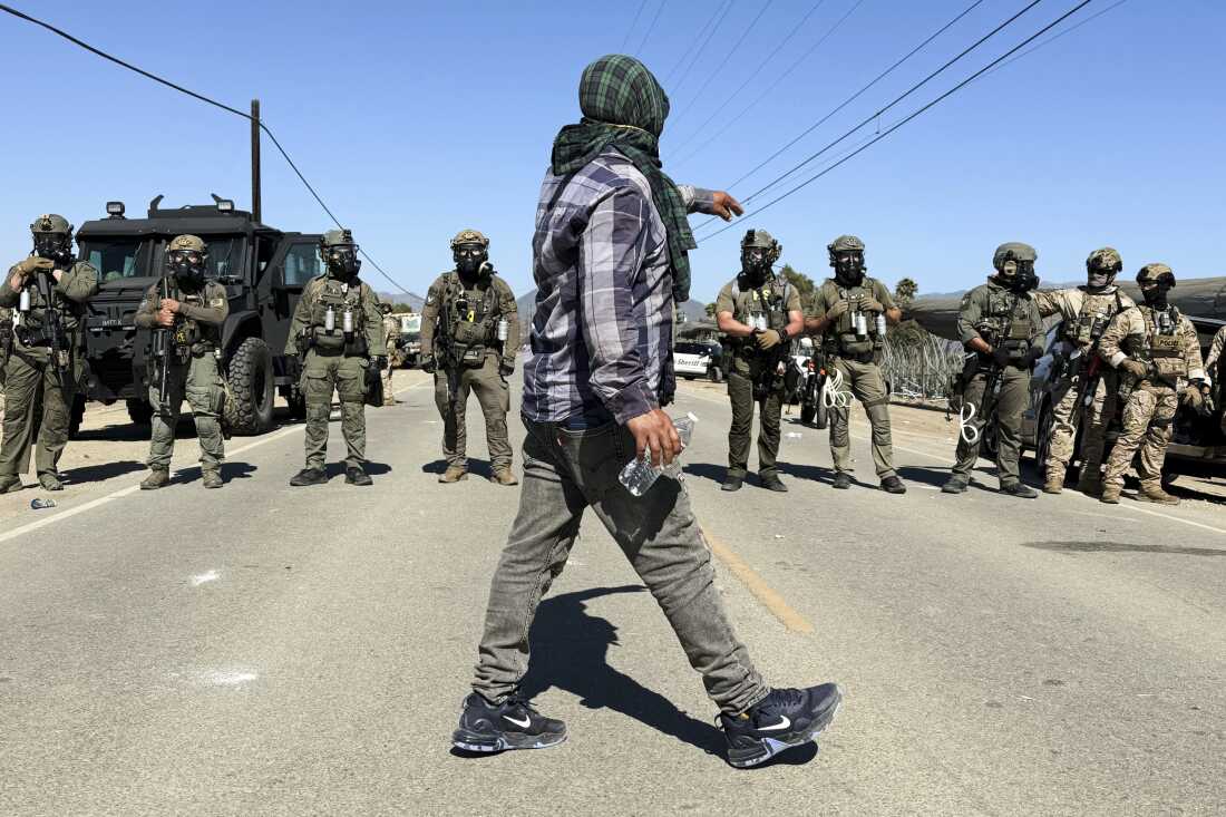 Protesters and Federal Agents Clash at Southern California Farm Raid