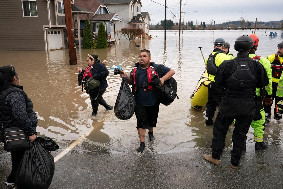 Pacific Northwest Reels from Atmospheric River: Widespread Flooding, Tens of Thousands Evacuated Across Washington, Oregon, & British Columbia