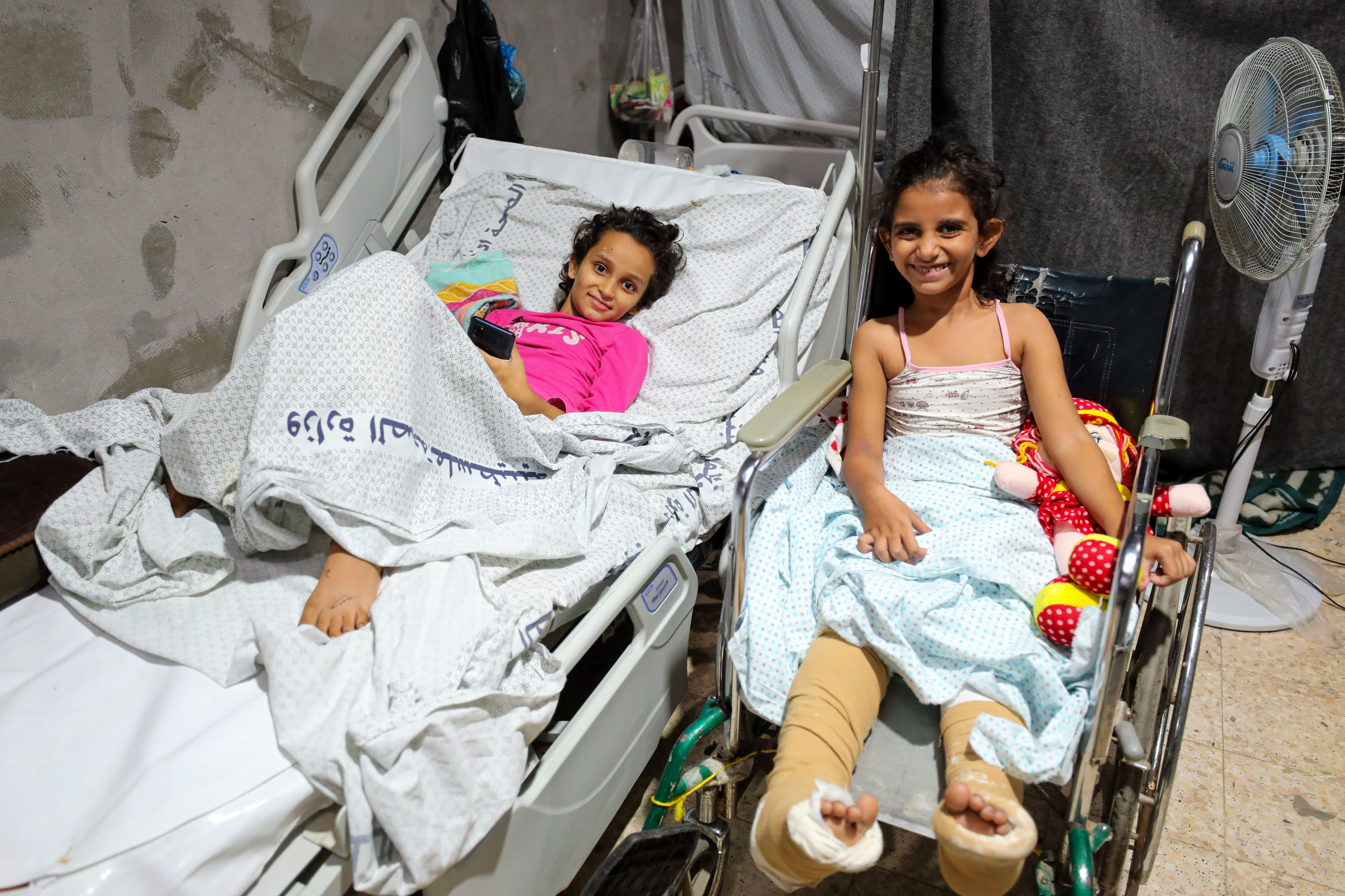 Palestinian Children Injured by Missile Shrapnel in Southern Area
