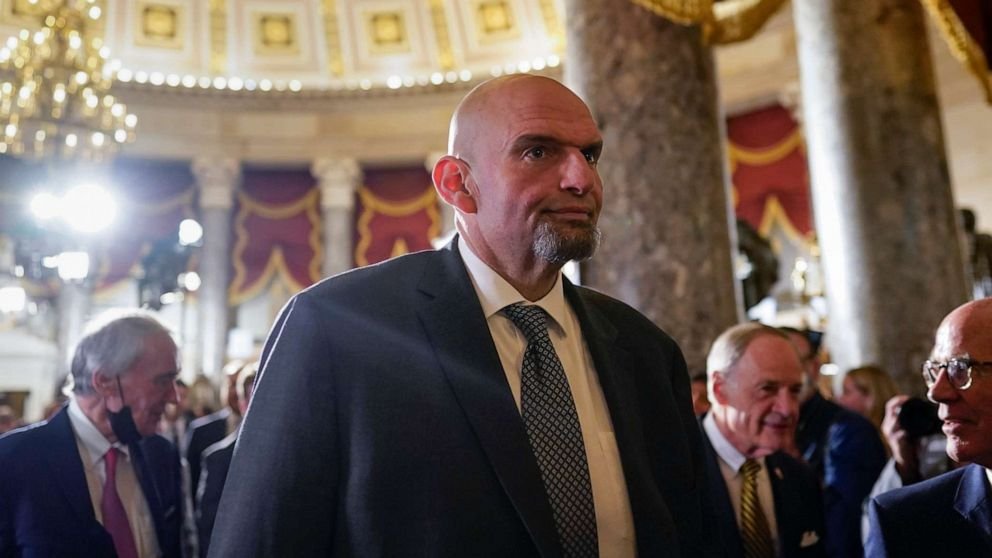 Senator John Fetterman Hospitalized After Fall Near His Home