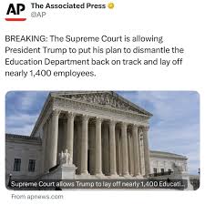 US Supreme Court Allows Trump To Resume Education Department Dismantling