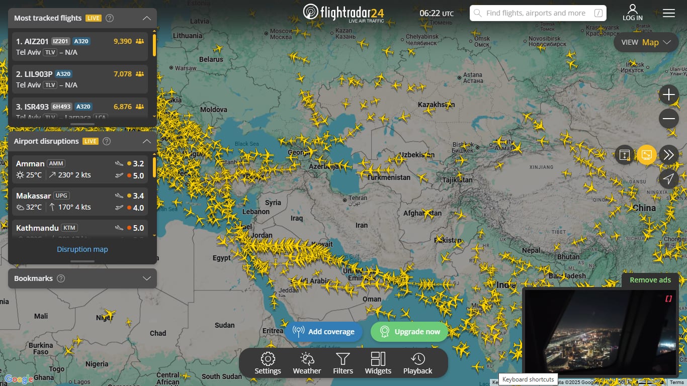 Global Air Traffic Patterns Amid International Conflicts: A Visual Overview