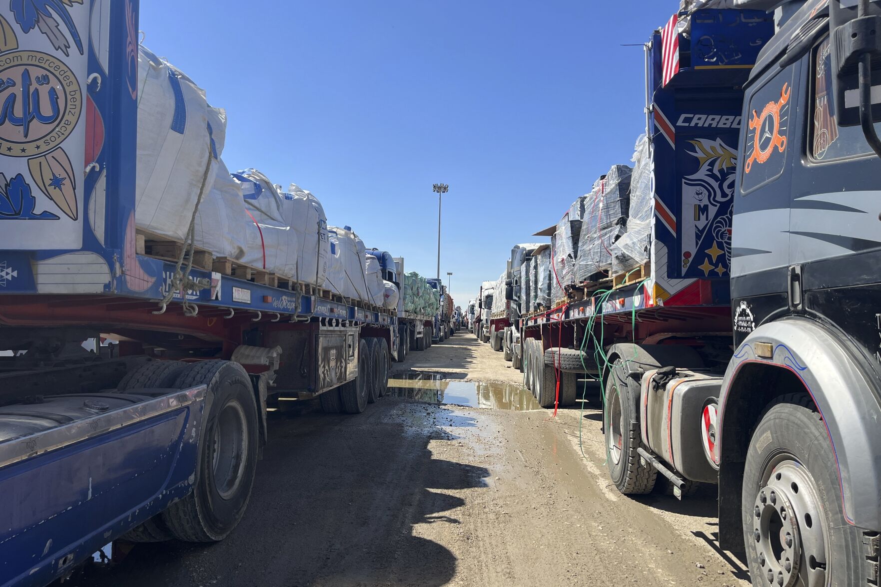 Aid Trucks Wait at Gaza Border: Live Updates on Humanitarian Crisis