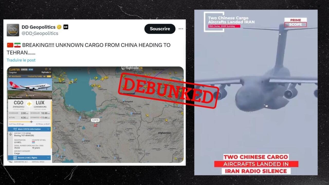 Flight Tracking Images Show Chinese Cargo Planes Landing in Iran - France 24 Report