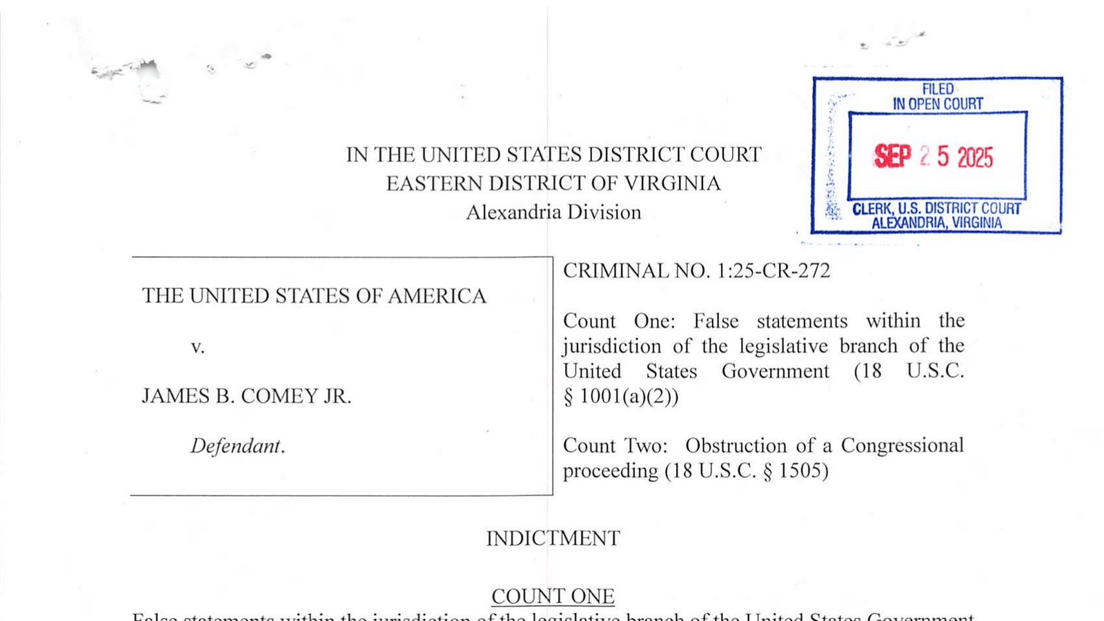 DOJ Reverses Stance: Comey Indictment Reviewed by Full Grand Jury Confirmed
