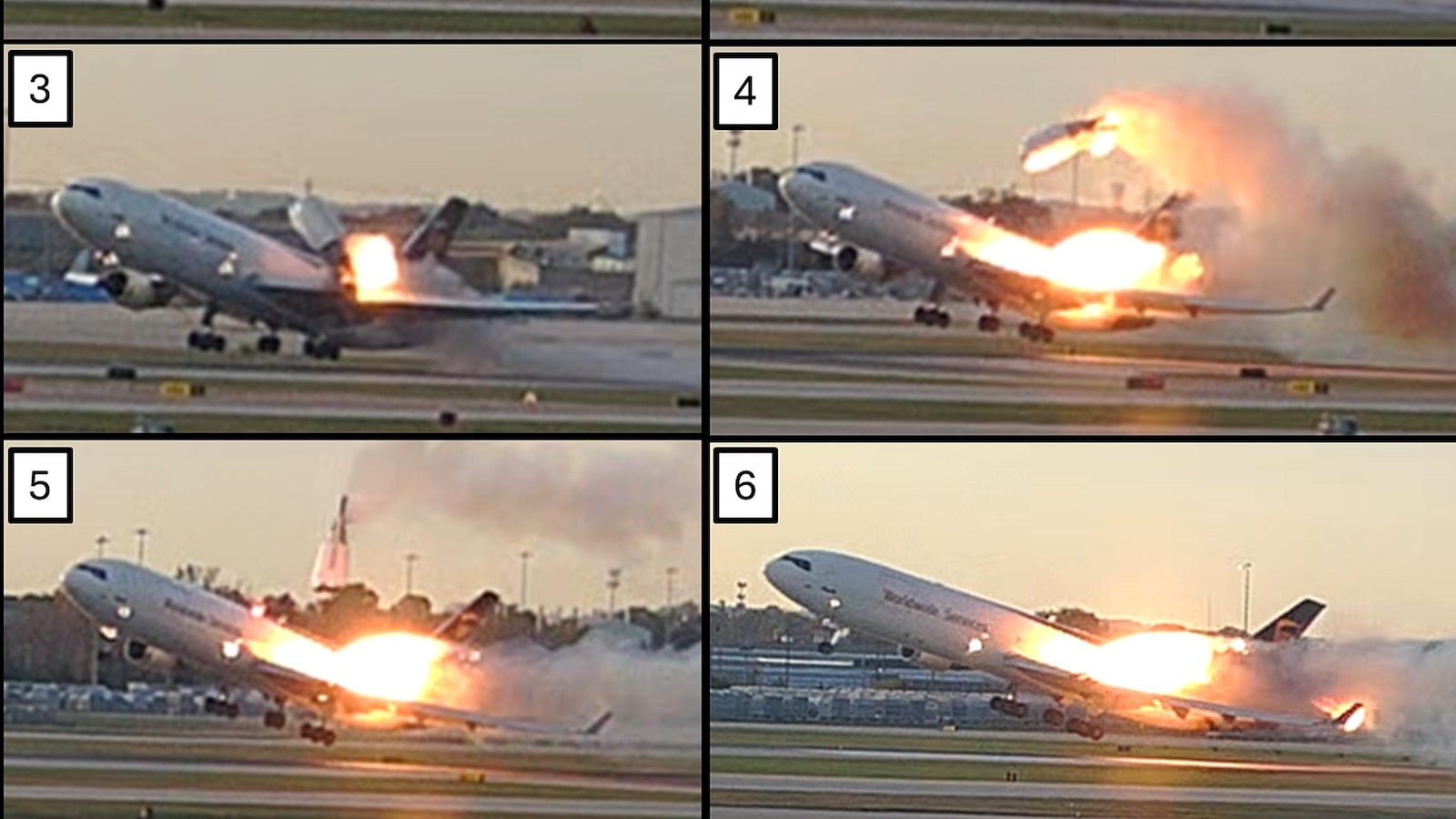 Harrowing Images Reveal Doomed UPS Cargo Plane Crash in Kentucky: Engine Detached, Fire Erupted