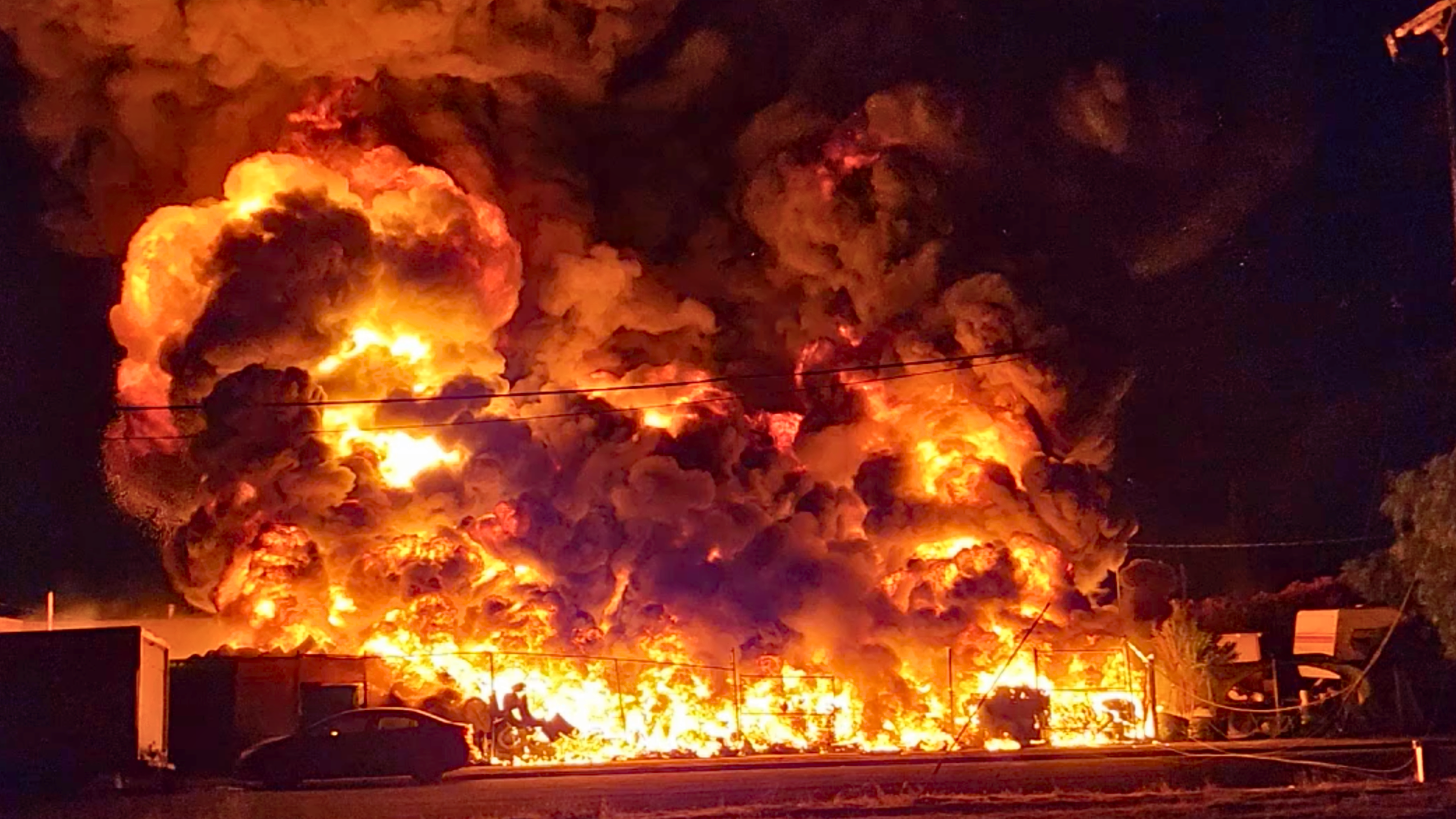Massive Tire Fire in Inland Empire Spreads to Nearby Home