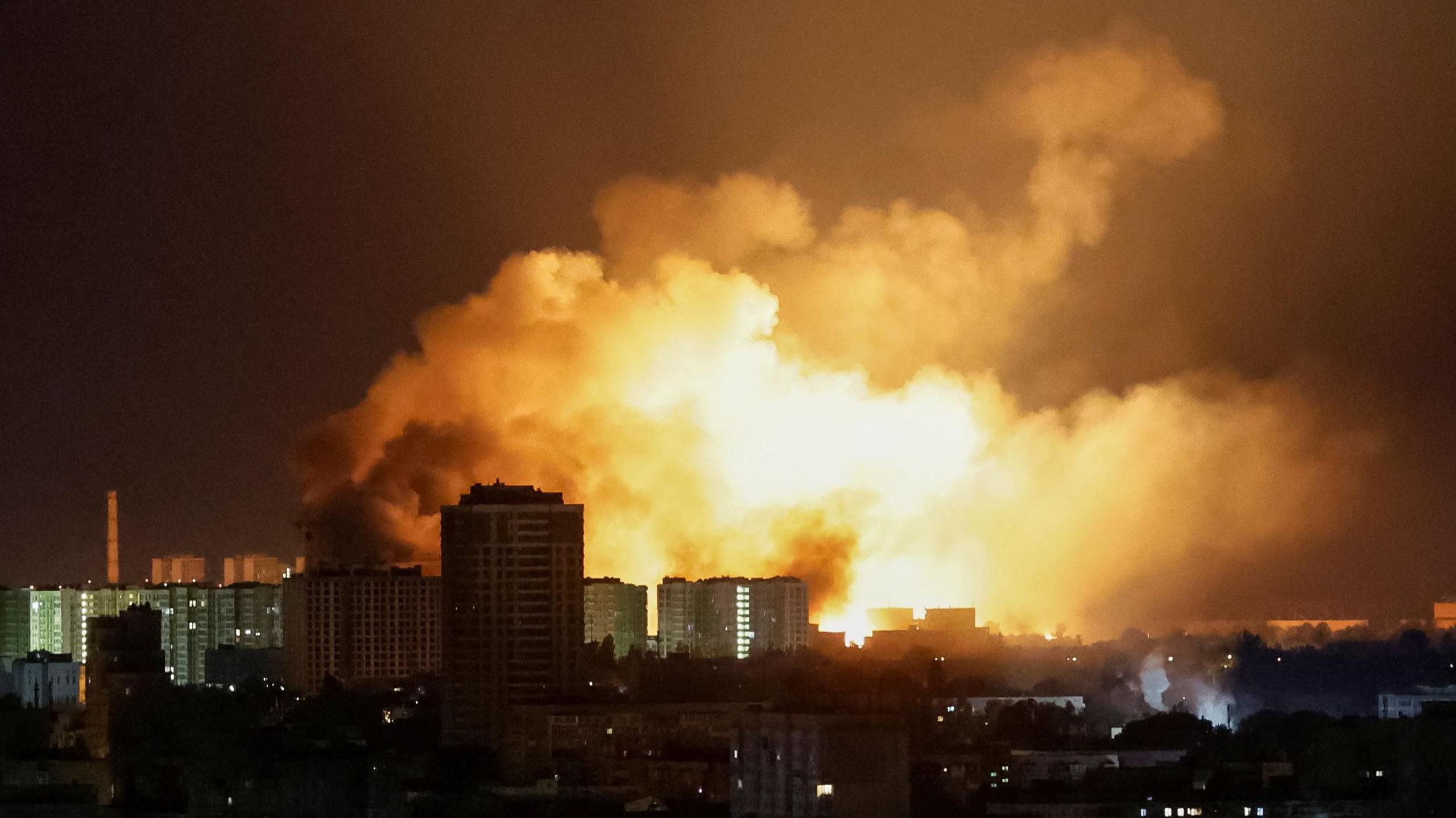 Russia Launches Major Aerial Assault on Kyiv, Ukraine