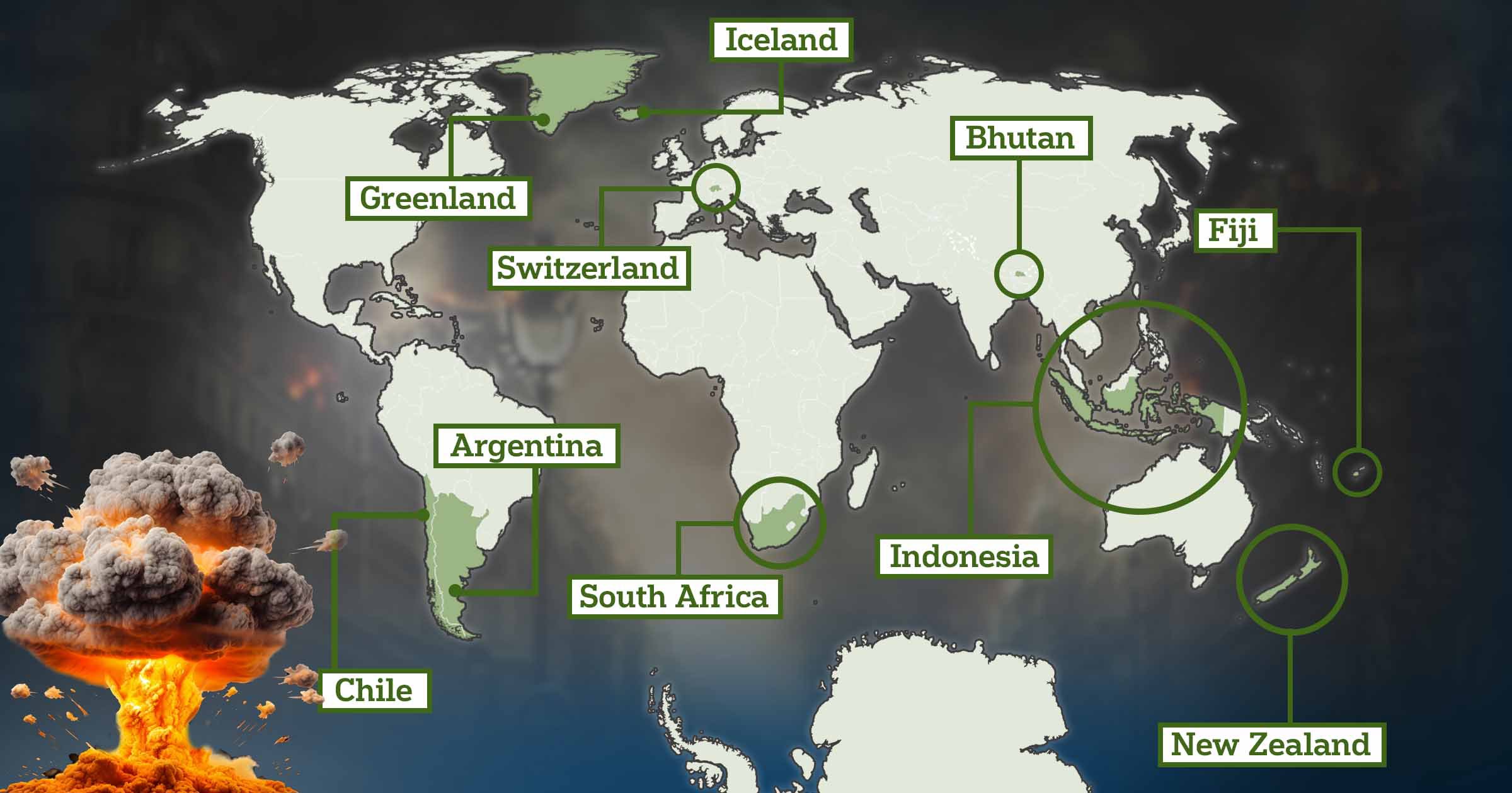 Safest Havens: Countries to Seek Refuge in If World War III Erupts